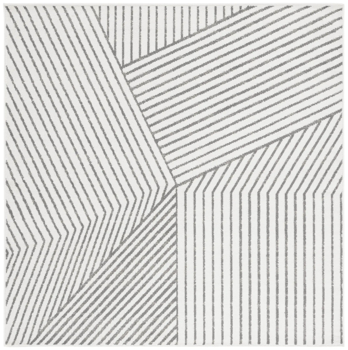 Safavieh Pyramid 6'-7" x 6'-7" Rug in Ivory / Grey