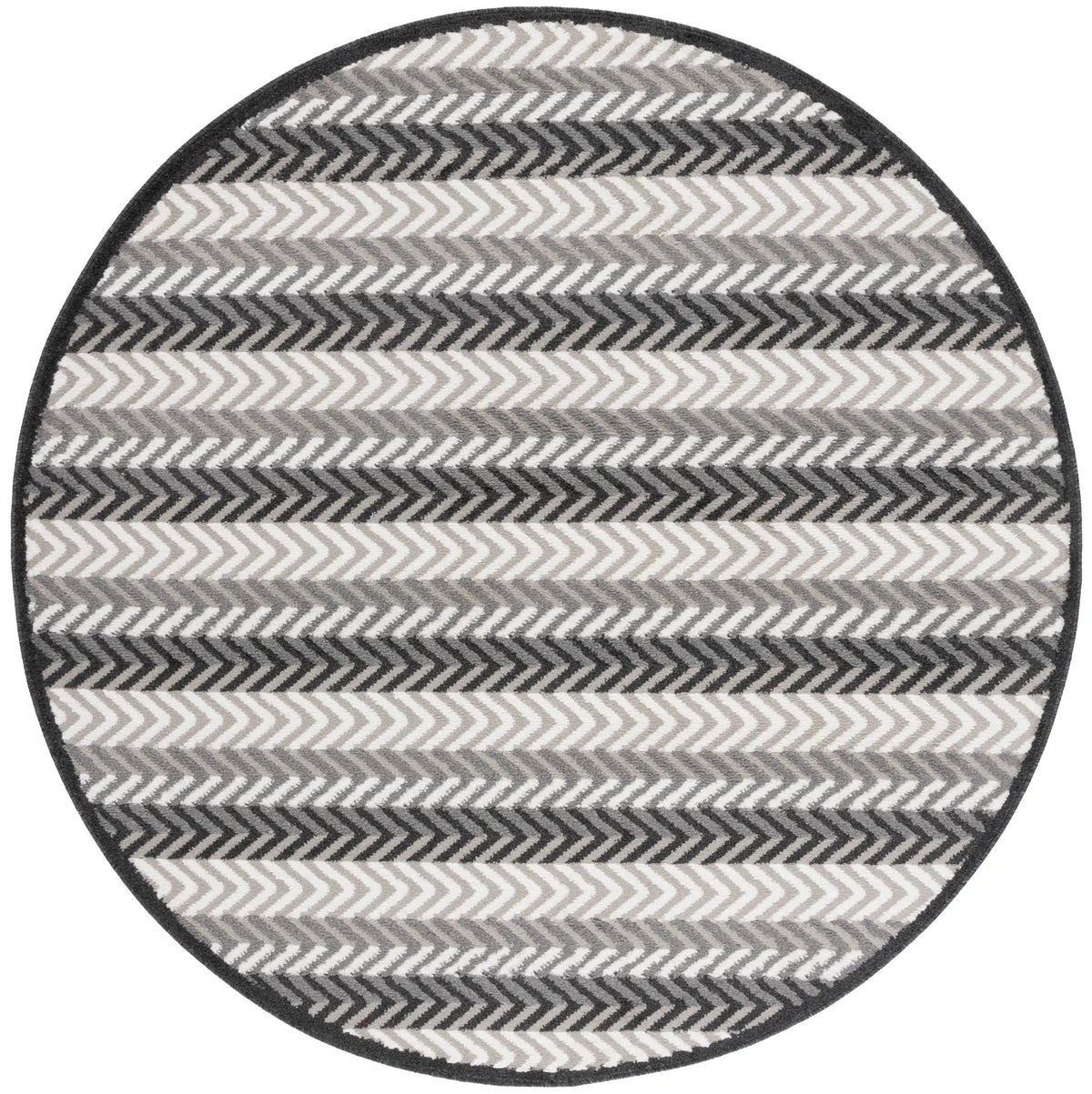Safavieh Pyramid 6'-7" x 6'-7" Rug in Grey / Ivory Black