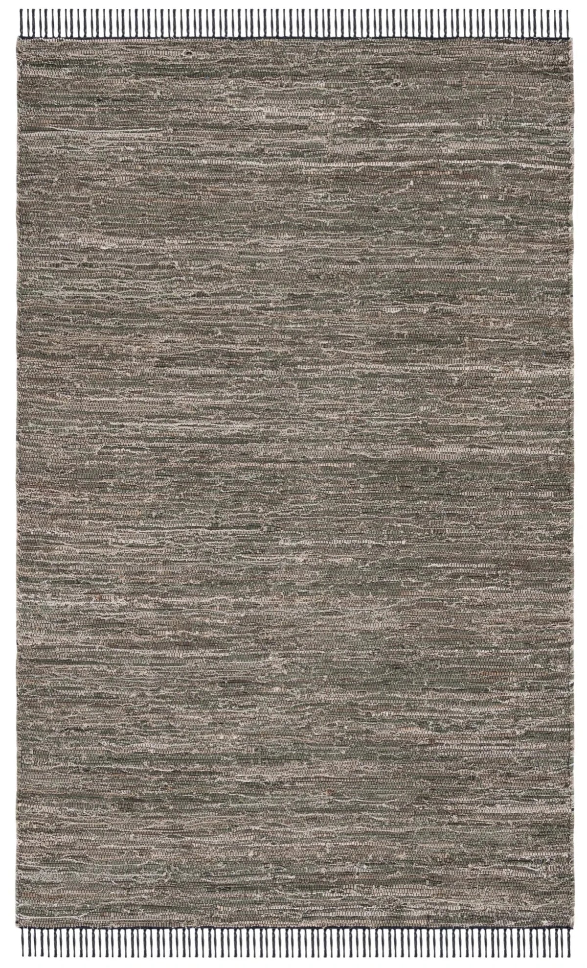 Safavieh Rag Rug 4'-0" x 6'-0" Rug in Dark Green / Black