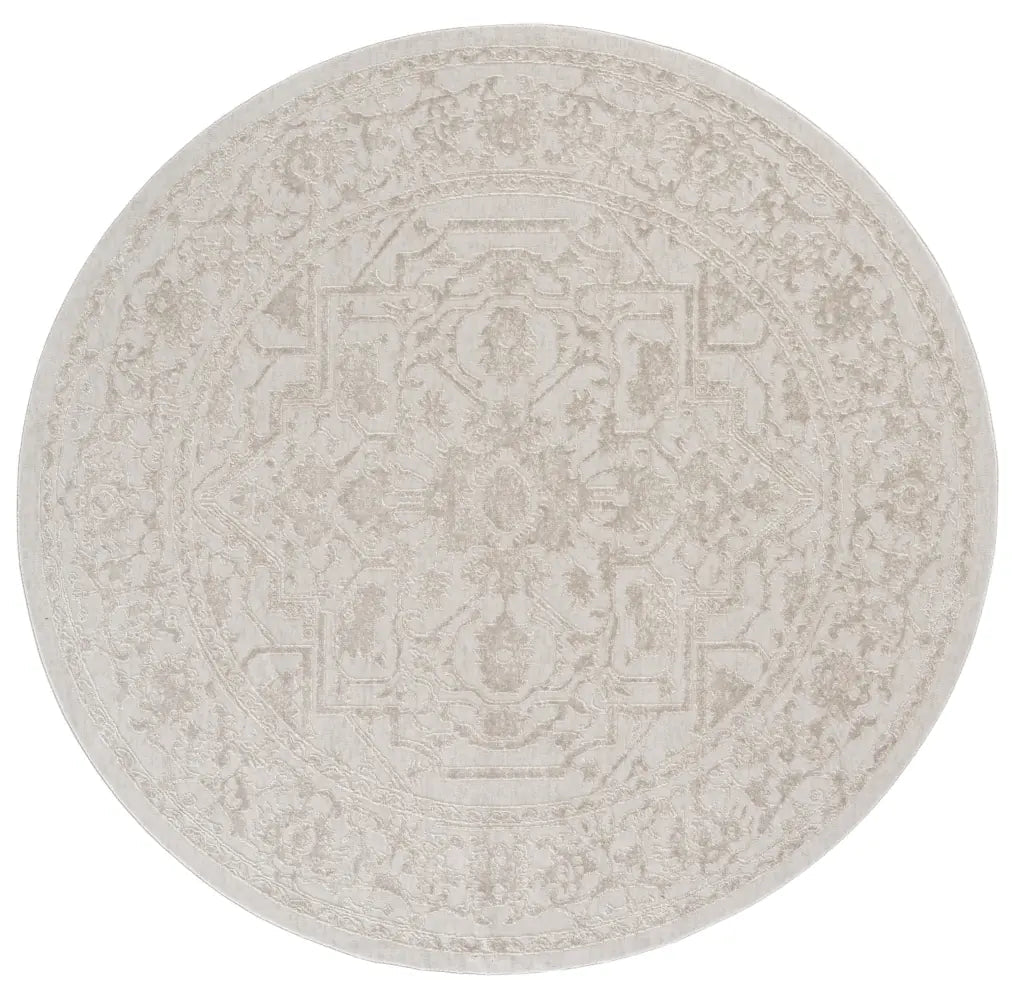 Safavieh Reflection 6'-7" x 6'-7" Rug in Ivory / White