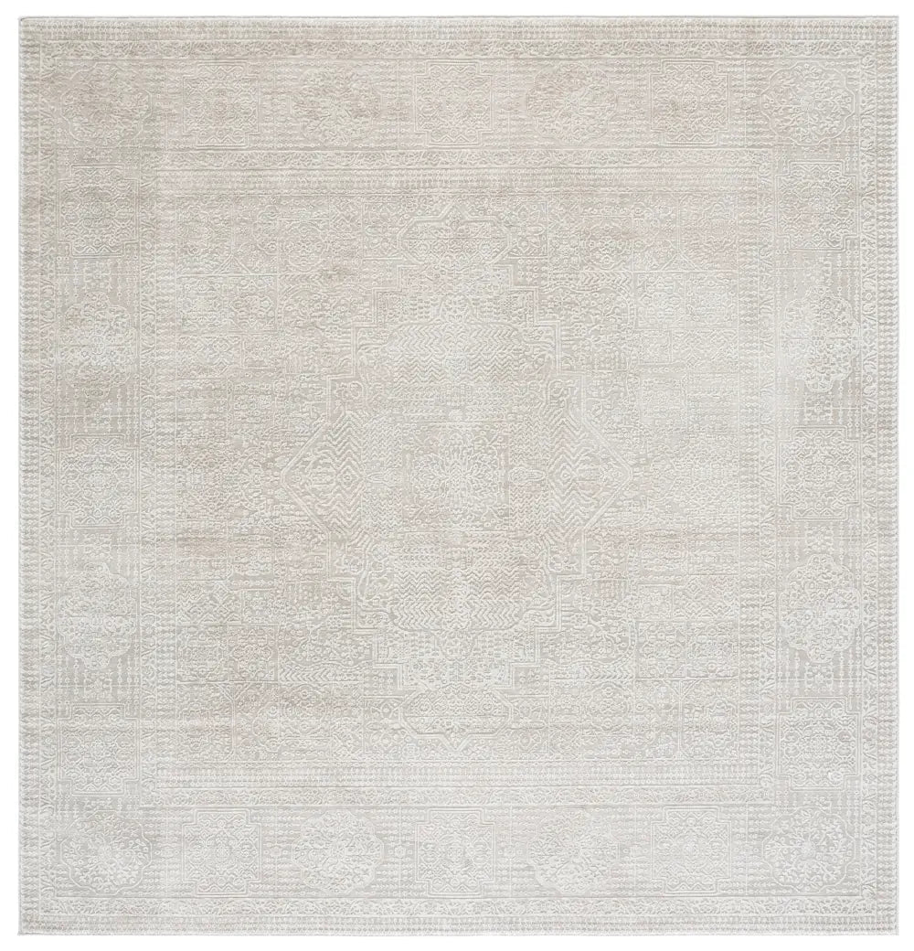 Safavieh Reflection 6'-7" x 6'-7" Rug in Ivory / White