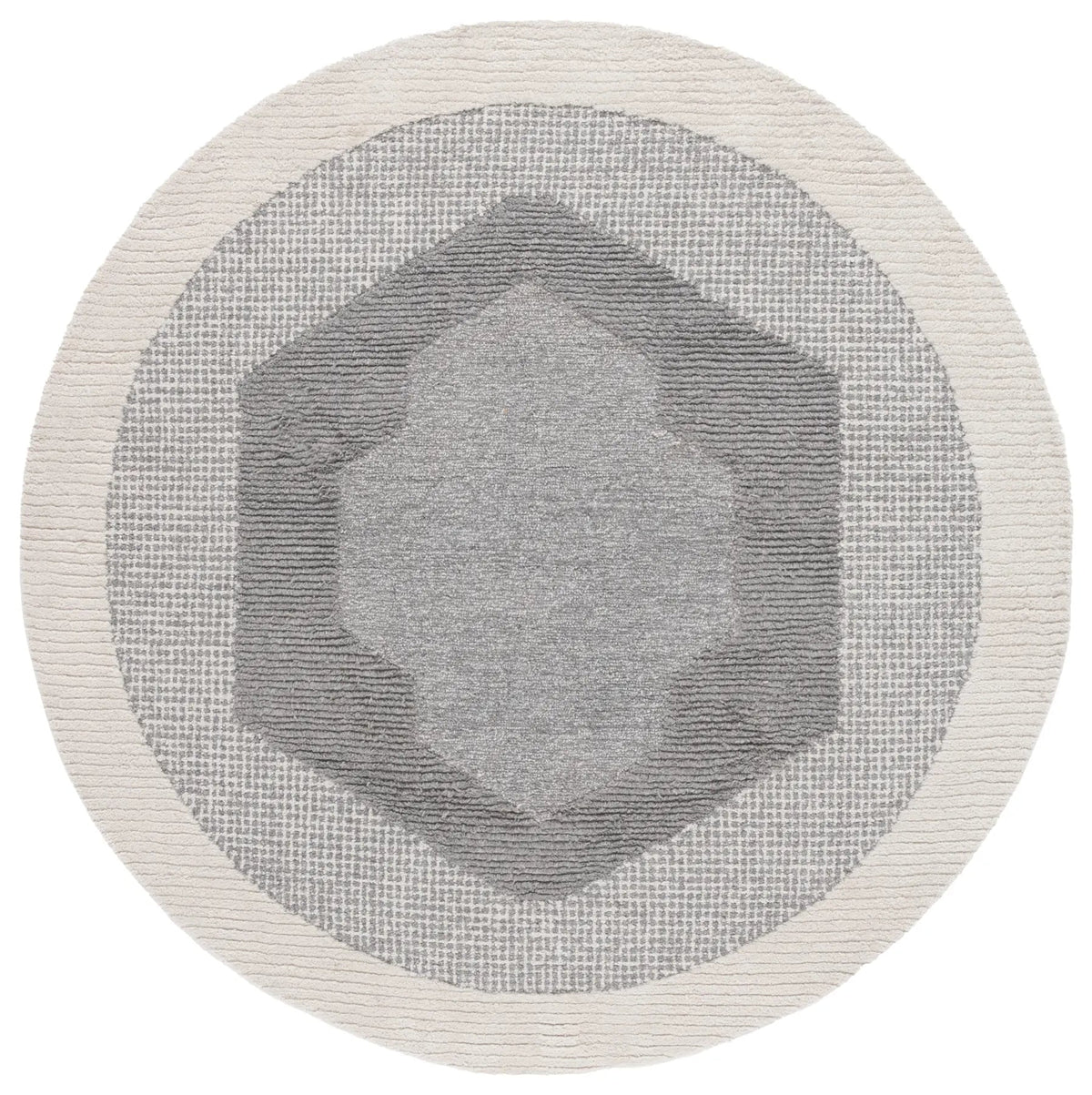 Safavieh Renewal 6'-0" x 6'-0" Rug in Dark Grey / Ivory