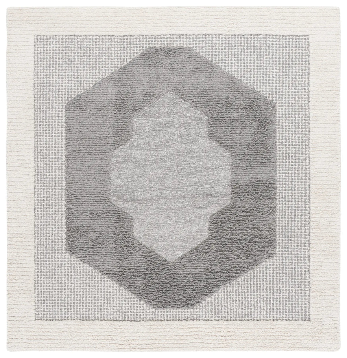 Safavieh Renewal 6'-0" x 6'-0" Rug in Dark Grey / Ivory
