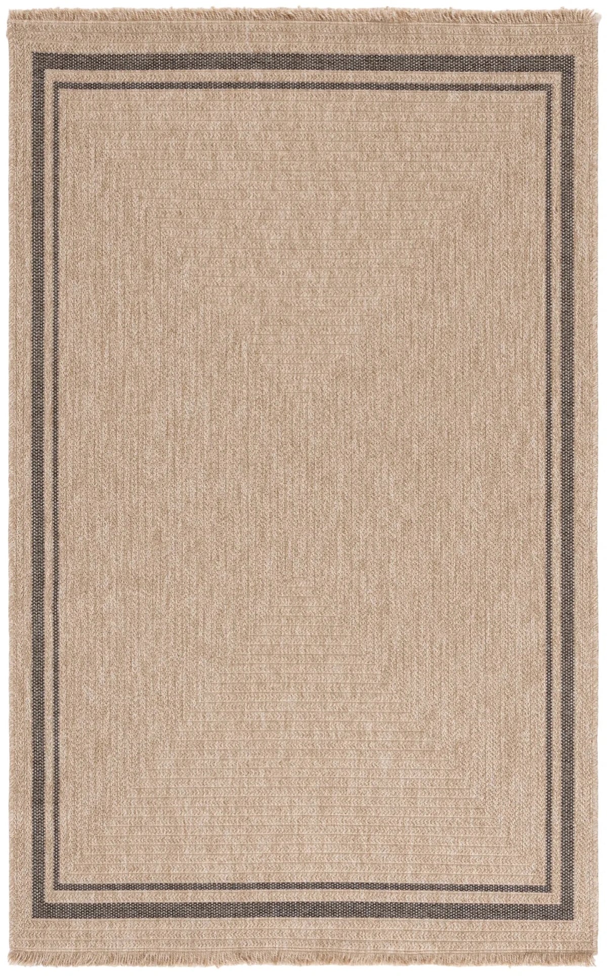 Safavieh Retreat 4'-0" x 6'-0" Rug in Natural / Black