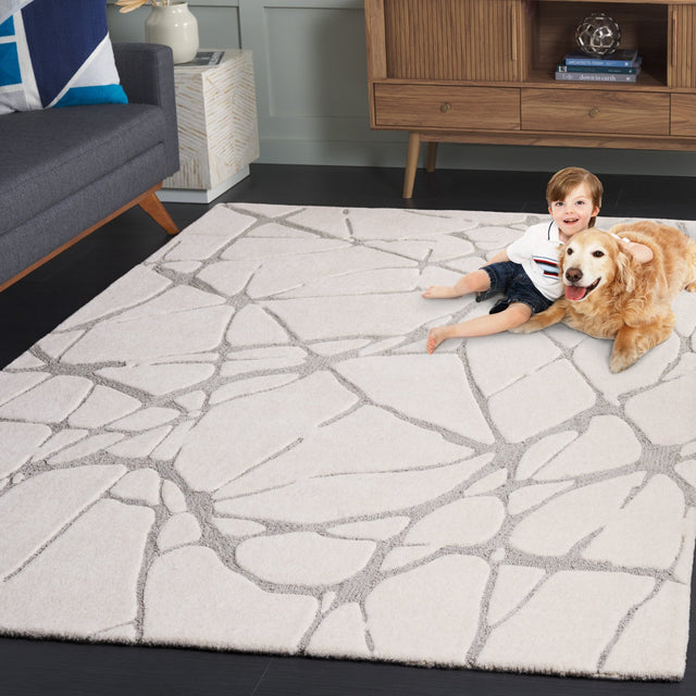 Safavieh Rodeo Rd408F Ivory/Grey Rug.