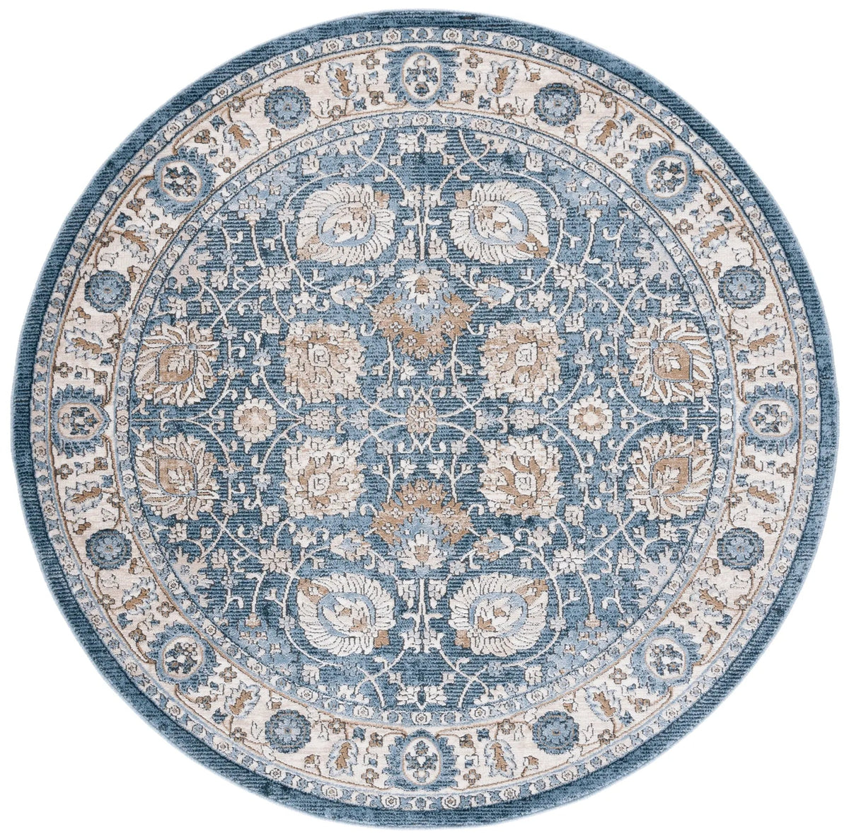 Safavieh Rosewood 6'-7" x 6'-7" Rug in Ivory / Blue