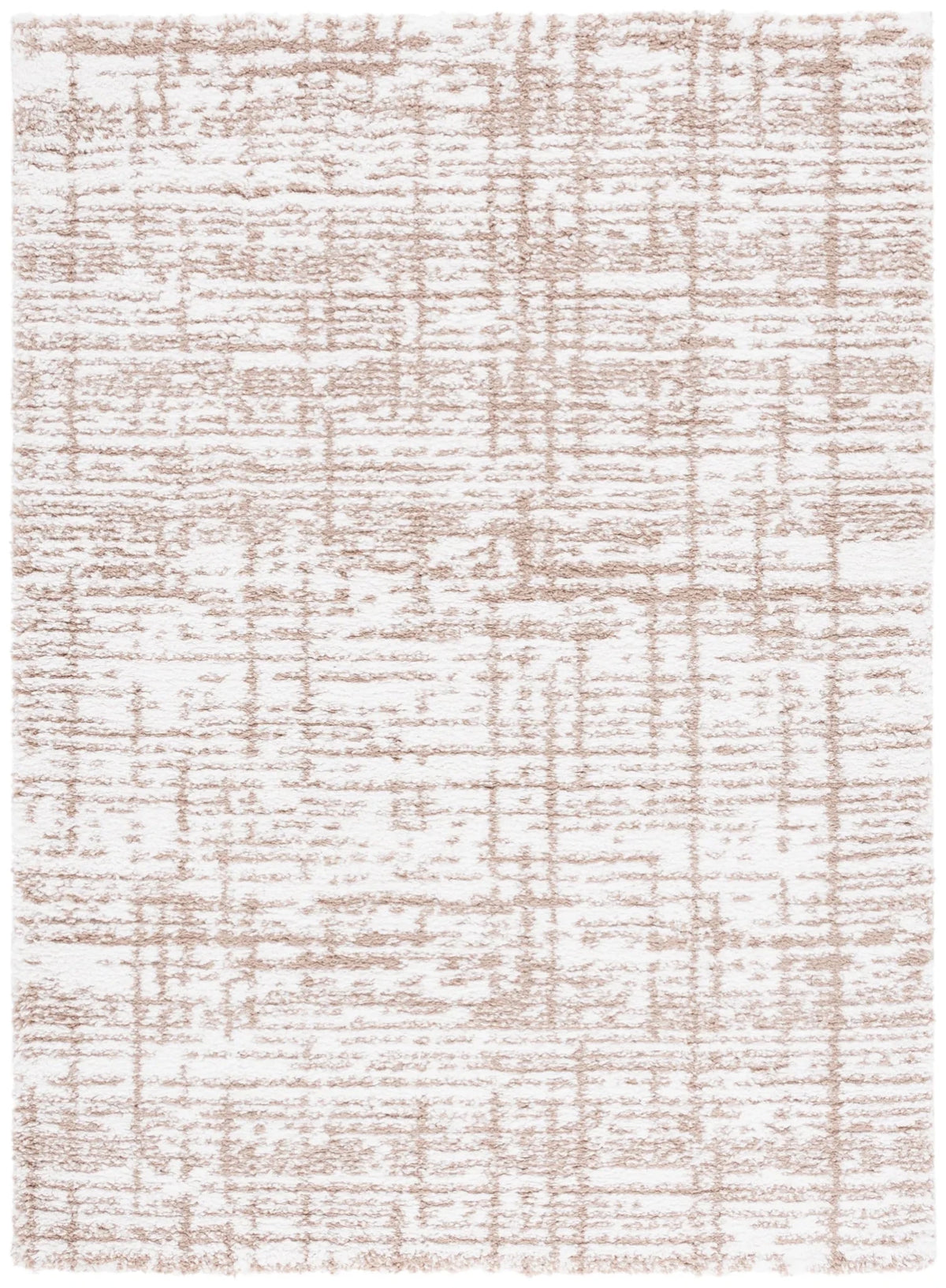 Safavieh Rumi Shag 4'-0" x 6'-0" Rug in Beige / Ivory