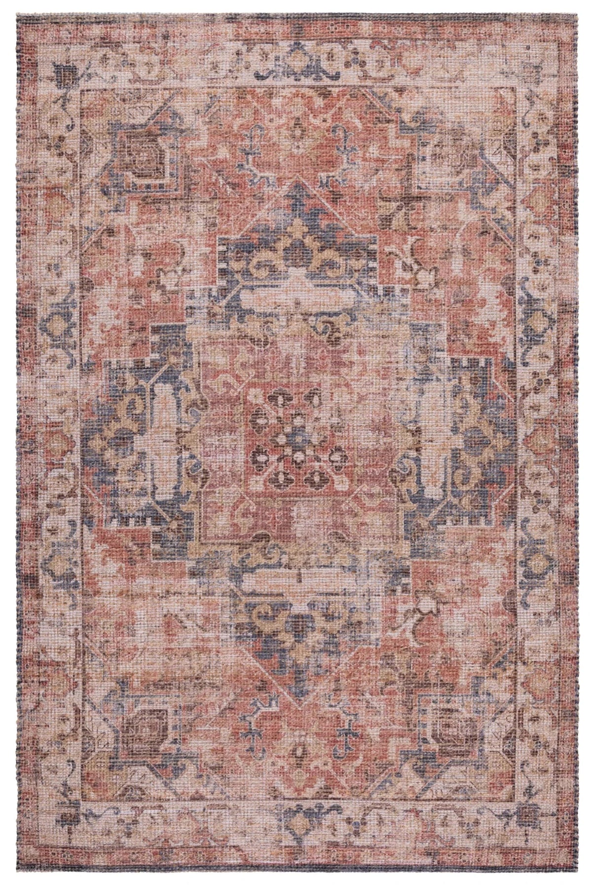 Safavieh Saffron 4'-0" x 6'-0" Rug in Natural / Pink