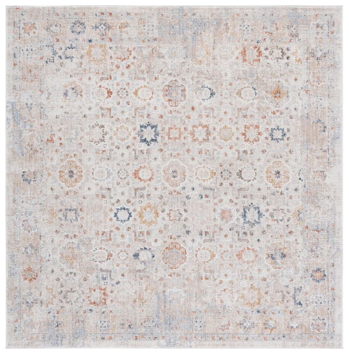 Safavieh Scarlett 400 6'-7" x 6'-7" Rug in Beige / Rust Brown
