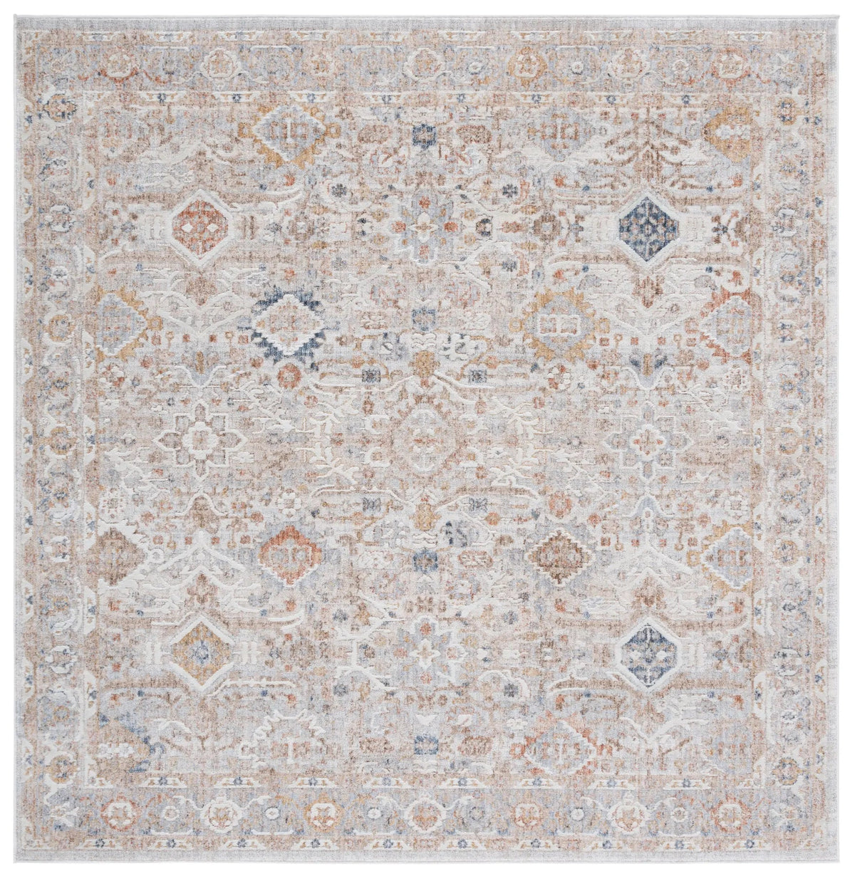Safavieh Scarlett 400 6'-7" x 6'-7" Rug in Beige / Ivory Rust