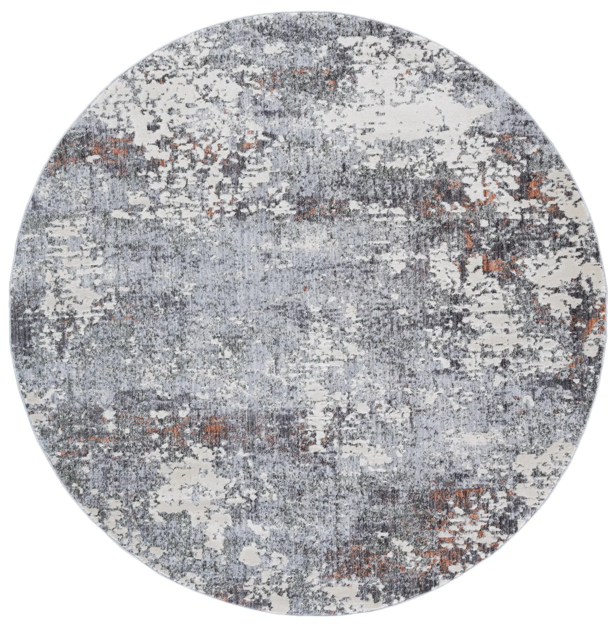 Safavieh Scarlett 400 6'-7" x 6'-7" Rug in Grey / Ivory Rust