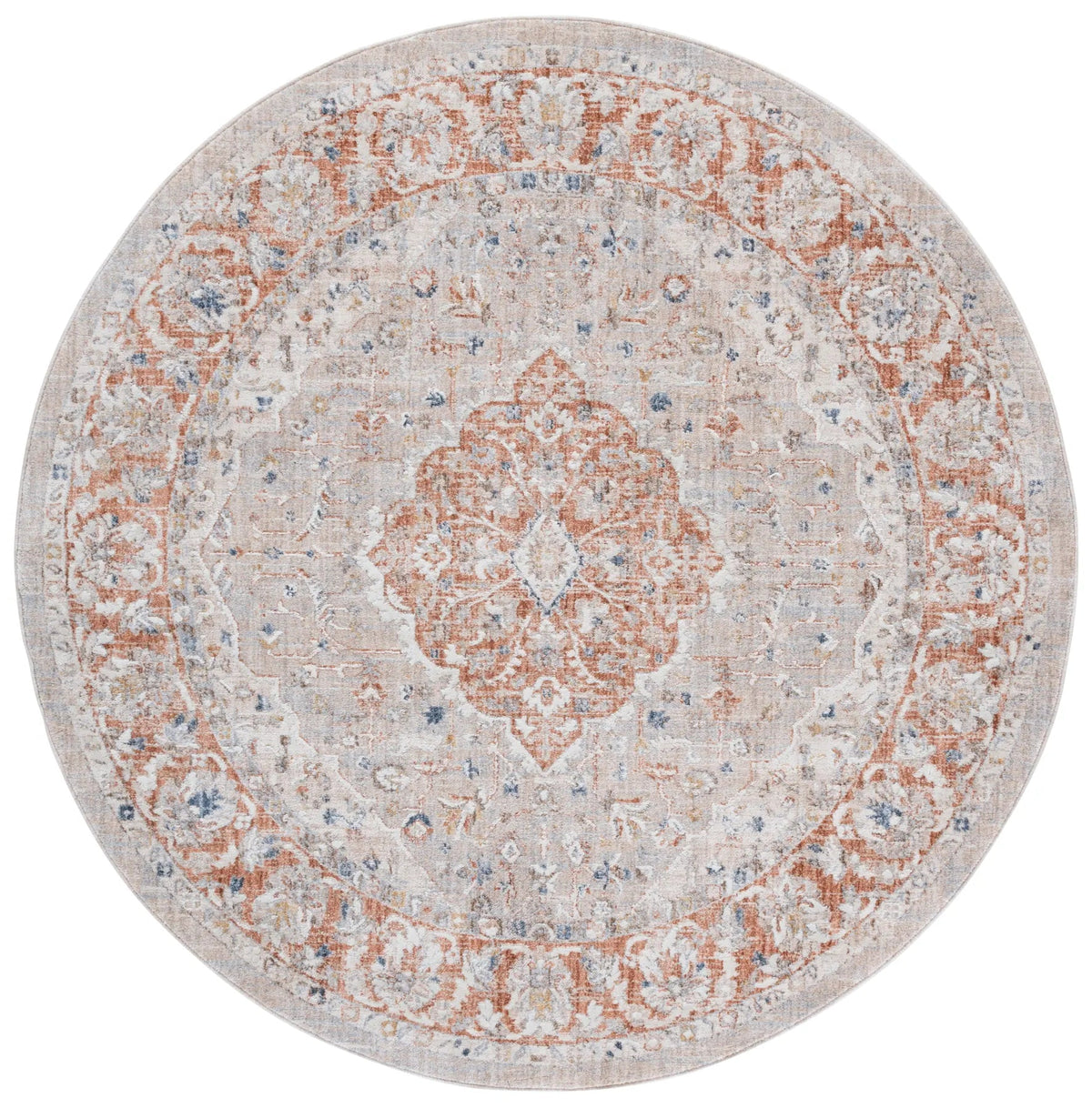 Safavieh Scarlett 400 6'-7" x 6'-7" Rug in Beige / Ivory Rust