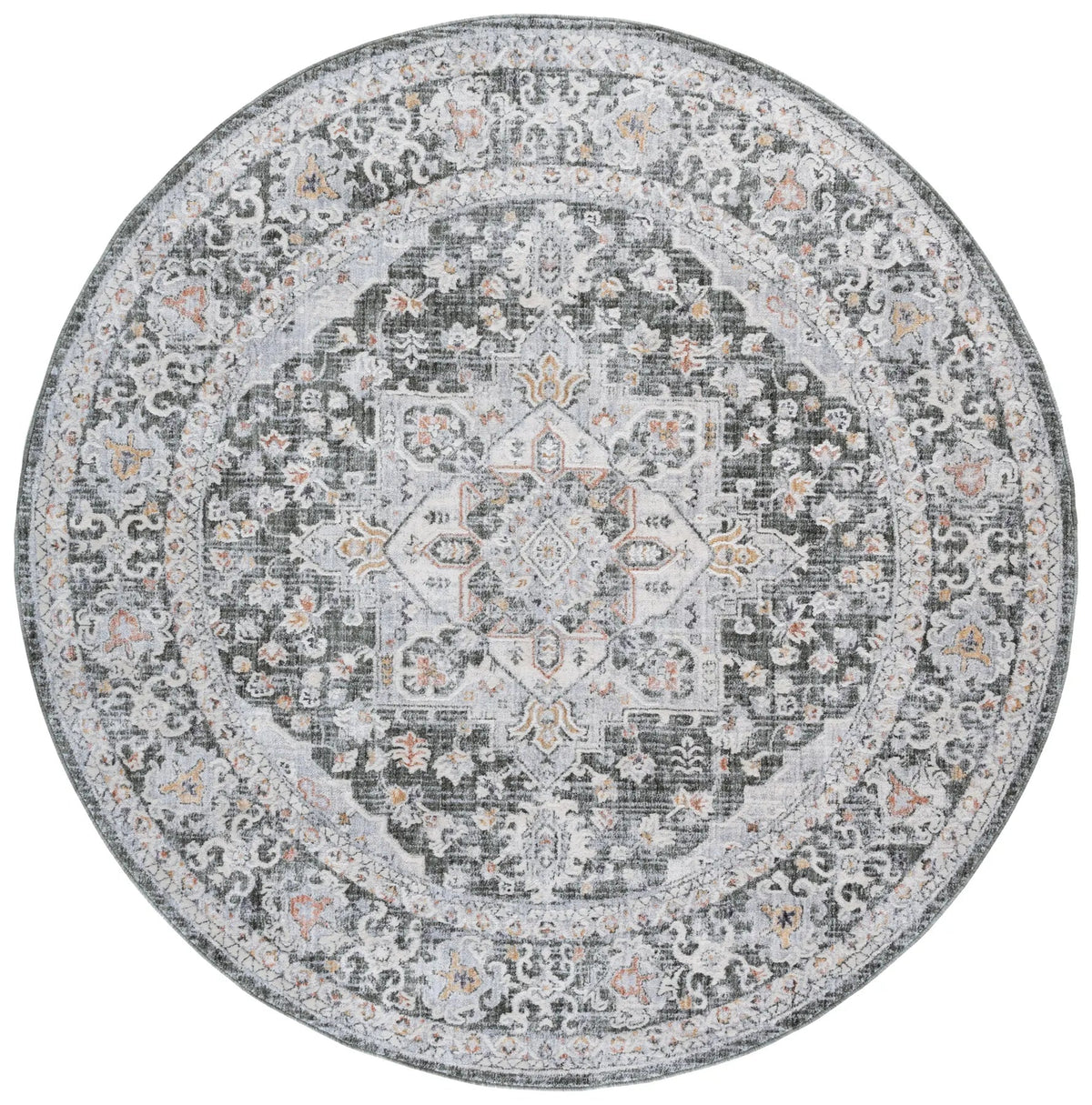 Safavieh Scarlett 400 6'-7" x 6'-7" Rug in Green / Ivory Rust