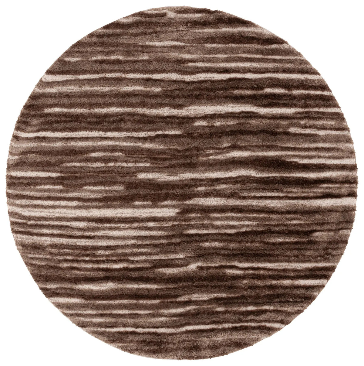 Safavieh Seattle Shag 900 6'-7" x 6'-7" Rug in Brown / Ivory