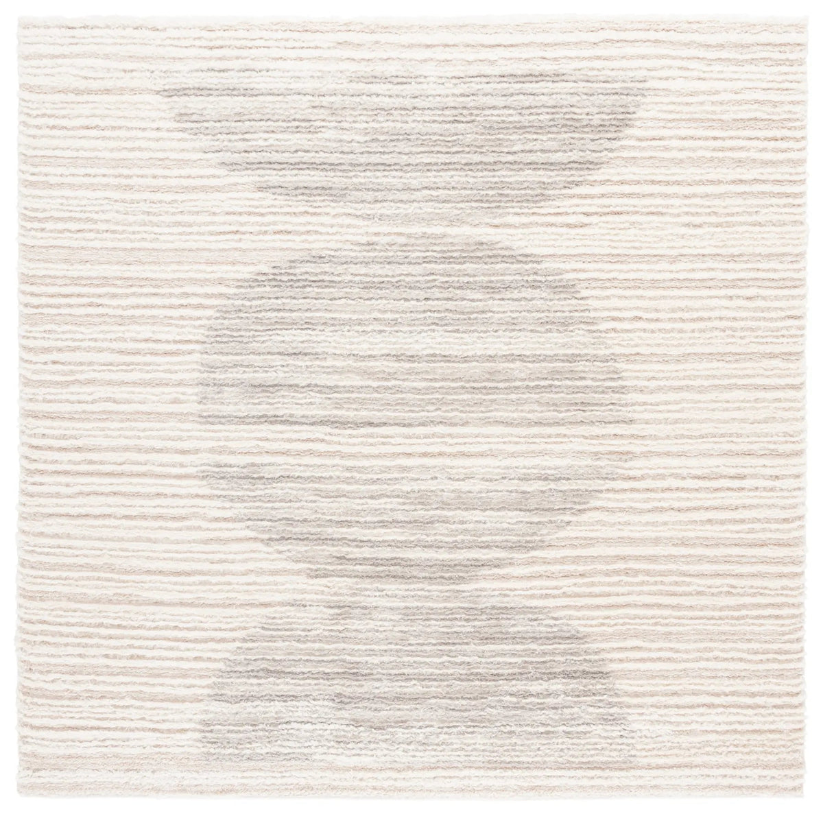 Safavieh Seattle Shag 900 6'-7" x 6'-7" Rug in Ivory / Grey