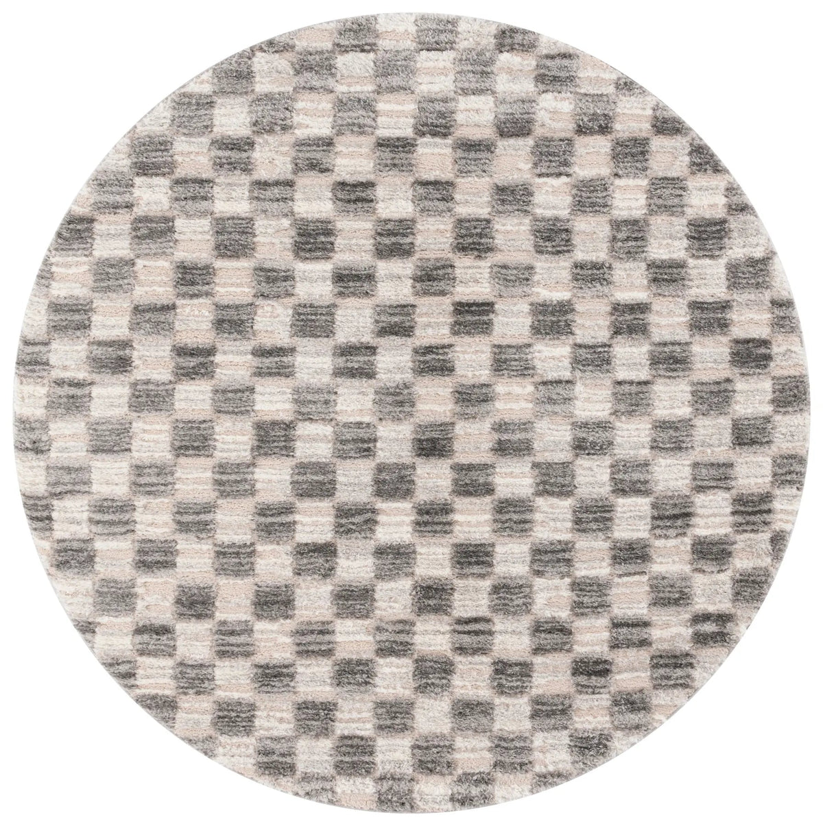 Safavieh Seattle Shag 900 6'-7" x 6'-7" Rug in Ivory / Grey