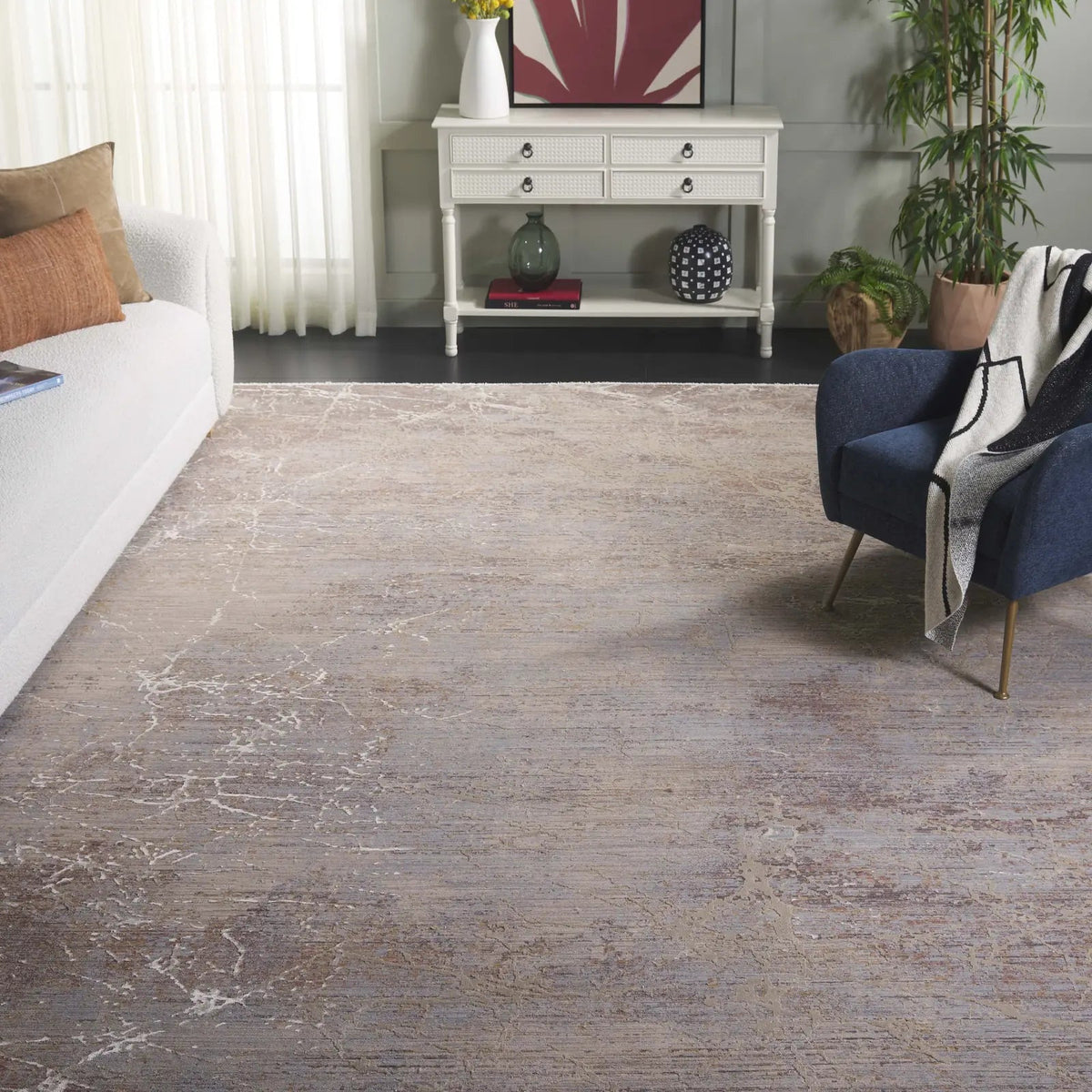 Safavieh Signature 800 10'-0" x 14'-0" Rug in Grey / Beige Ivory