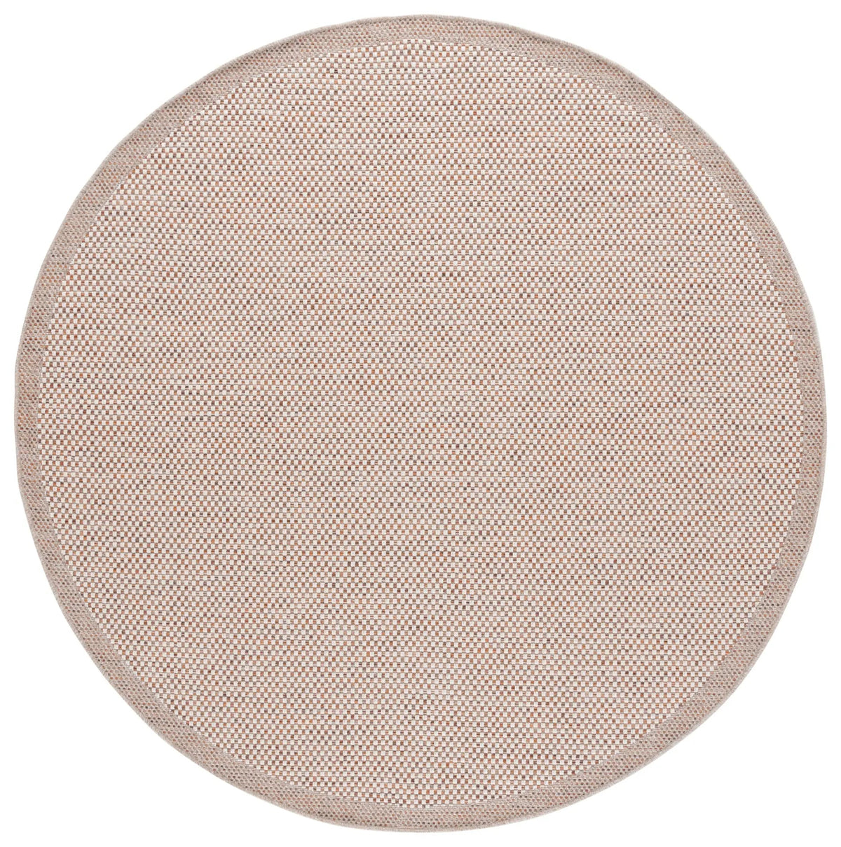 Safavieh Sisal All-Weather 6'-7" x 6'-7" Rug in Ivory / Orange Beige