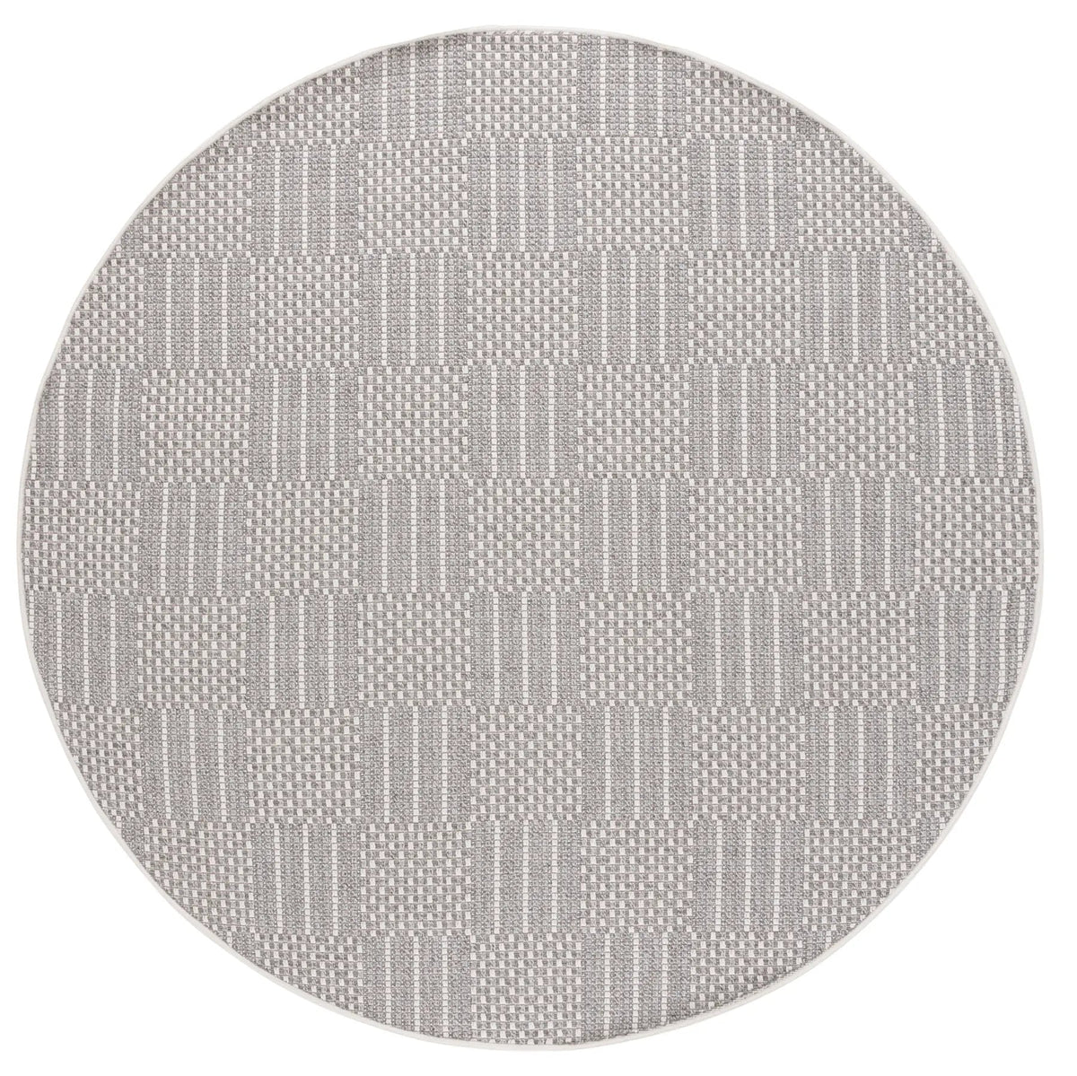 Safavieh Sisal All-Weather 6'-7" x 6'-7" Rug in Grey / Ivory