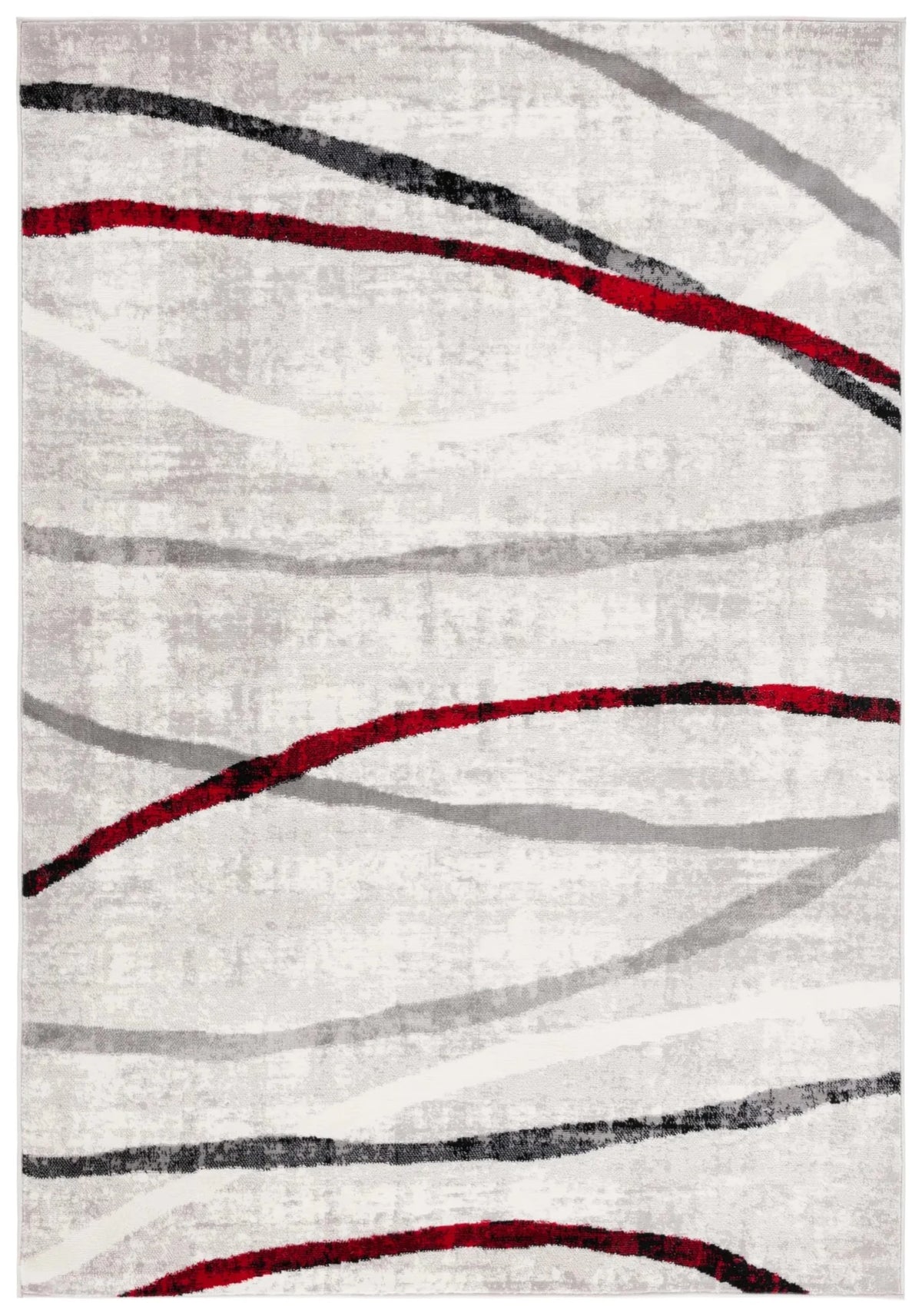 Safavieh Skyler 4'-0" x 6'-0" Rug in Ivory Grey / Red