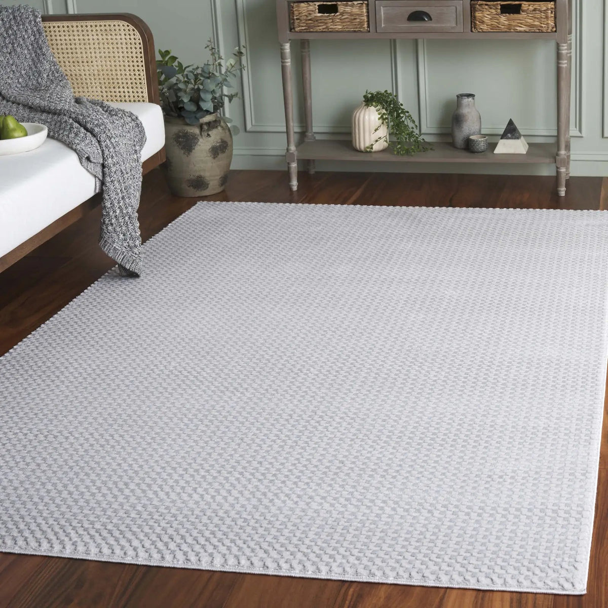 Safavieh Slate 700 4'-0" x 6'-0" Rug in Grey / Ivory