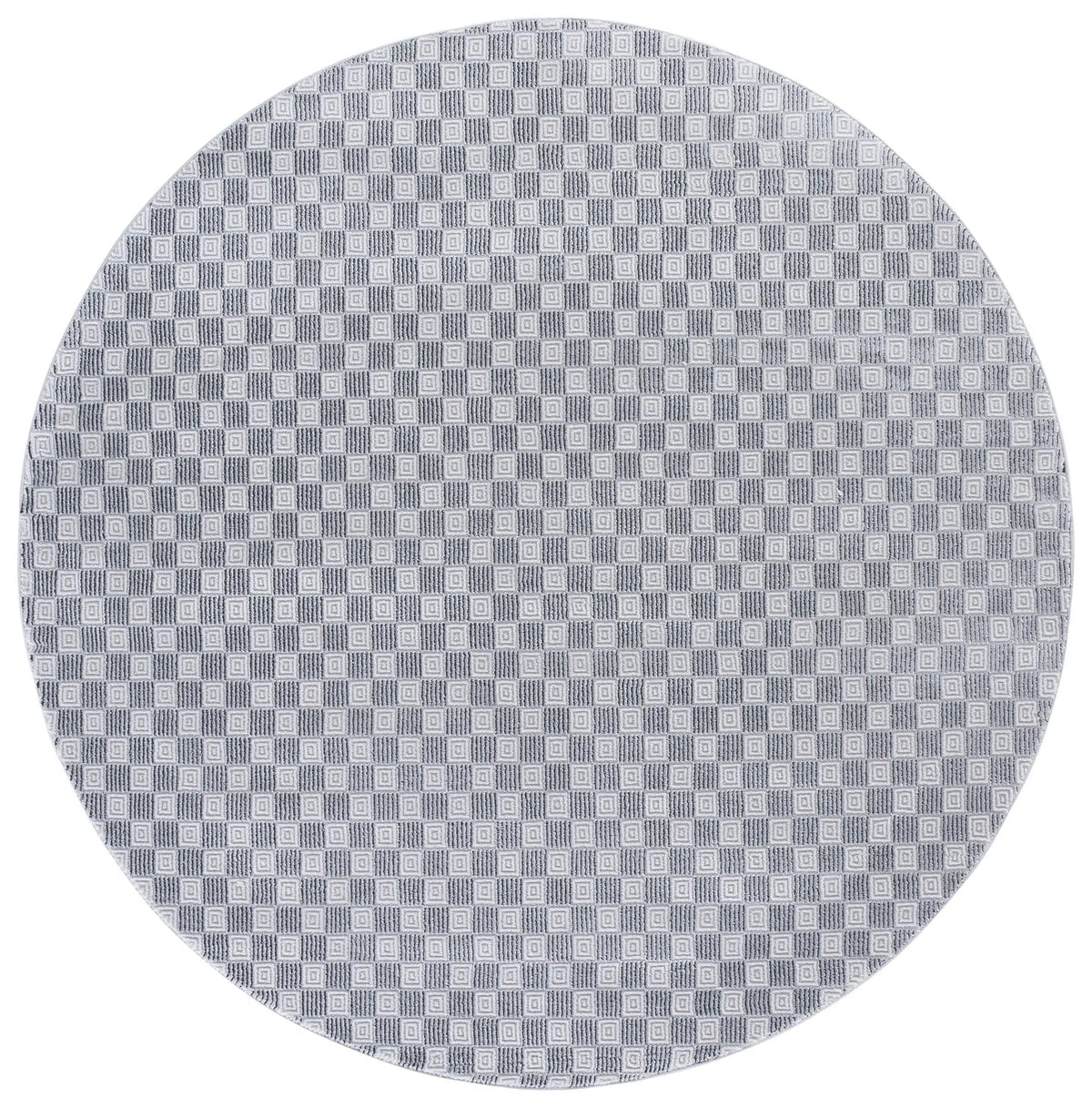 Safavieh Slate 700 6'-7" x 6'-7" Rug in Grey / Ivory Black