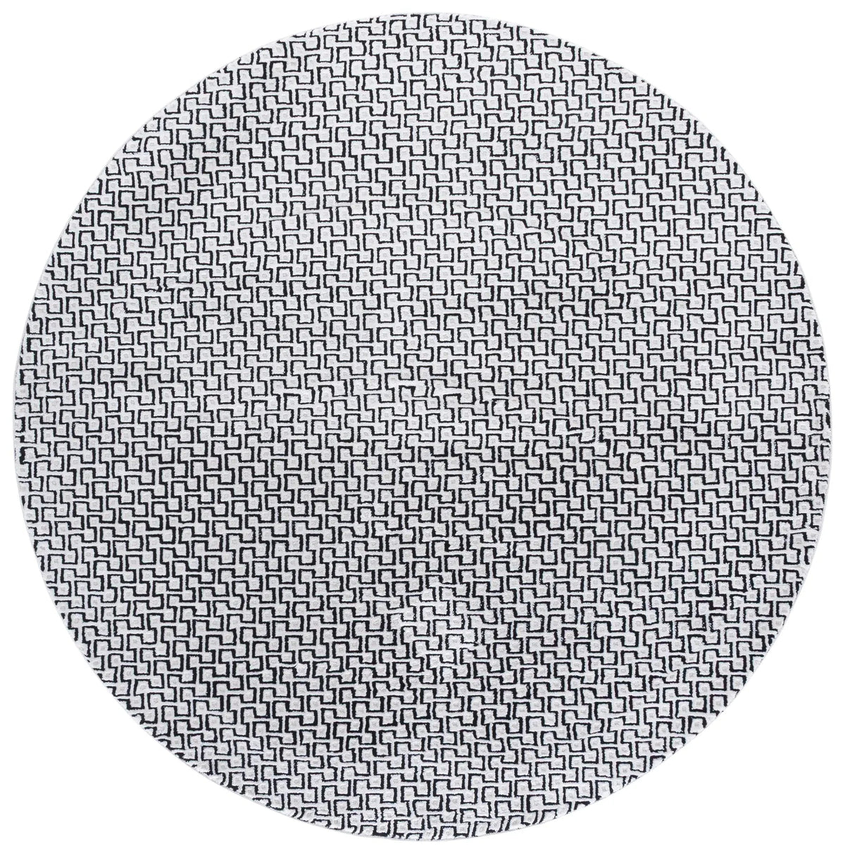 Safavieh Slate 700 6'-7" x 6'-7" Rug in Ivory / Black
