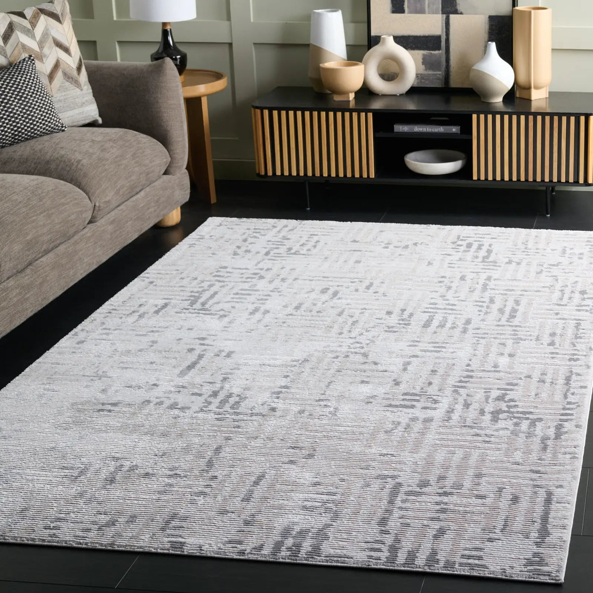 Safavieh Slate 700 4'-0" x 6'-0" Rug in Light Grey / Grey