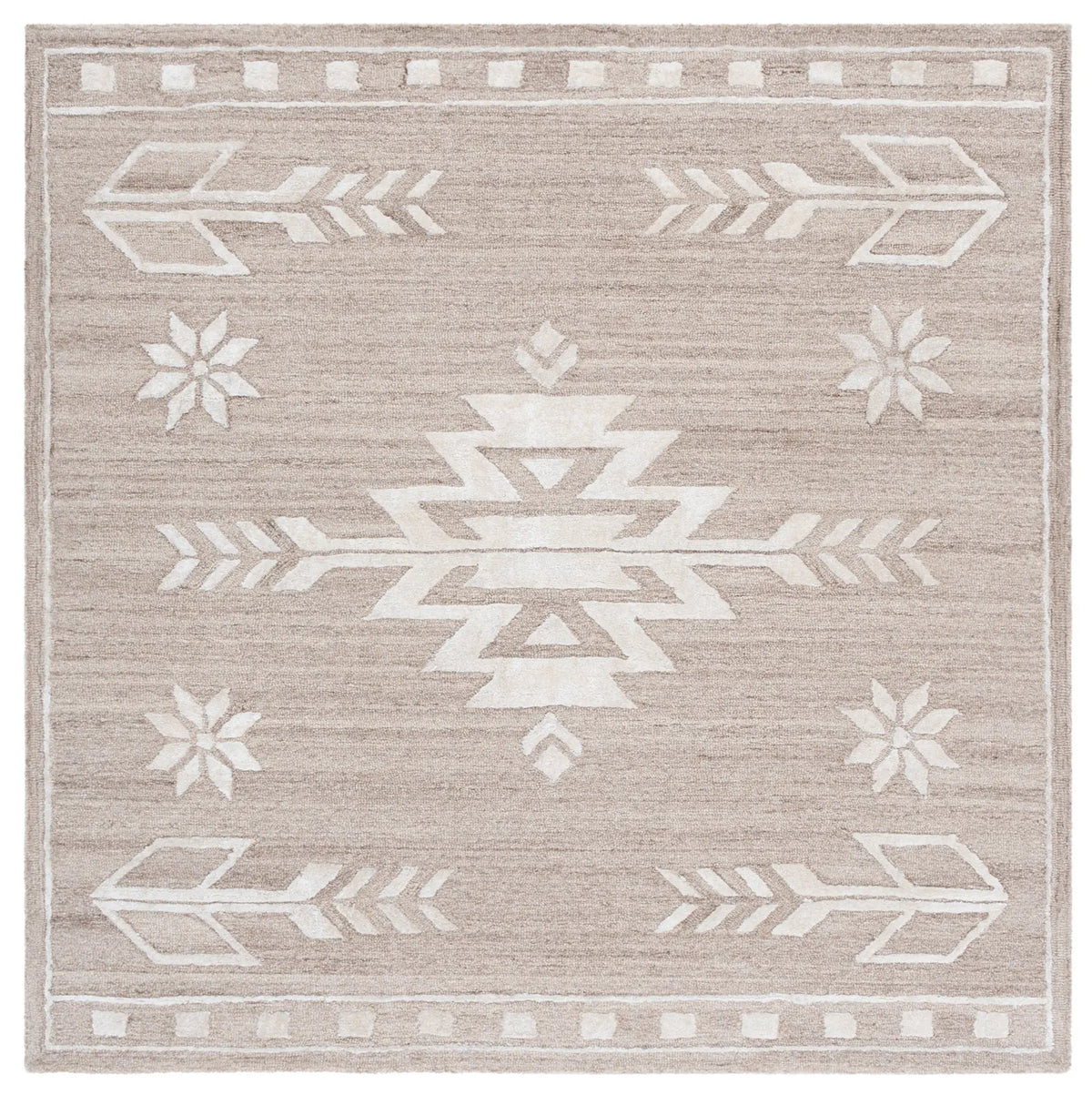 Safavieh Soho 6'-0" x 6'-0" Rug in Beige / Ivory