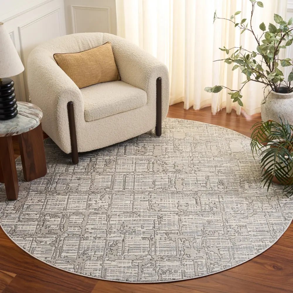 Safavieh Spectrum 6'-7" x 6'-7" Rug in Grey / Ivory