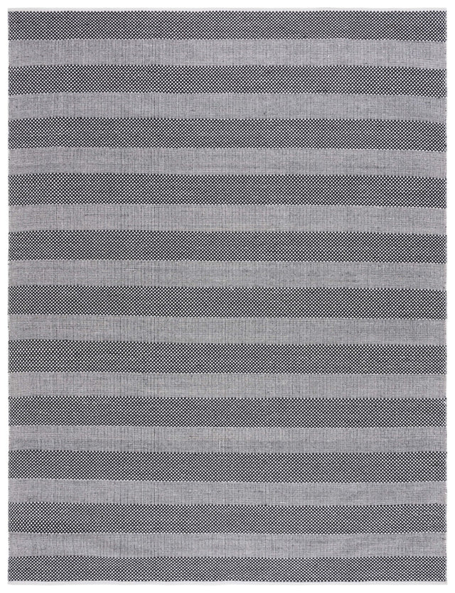 Safavieh Striped Kilim Stk802Z Ivory/Black Rug.
