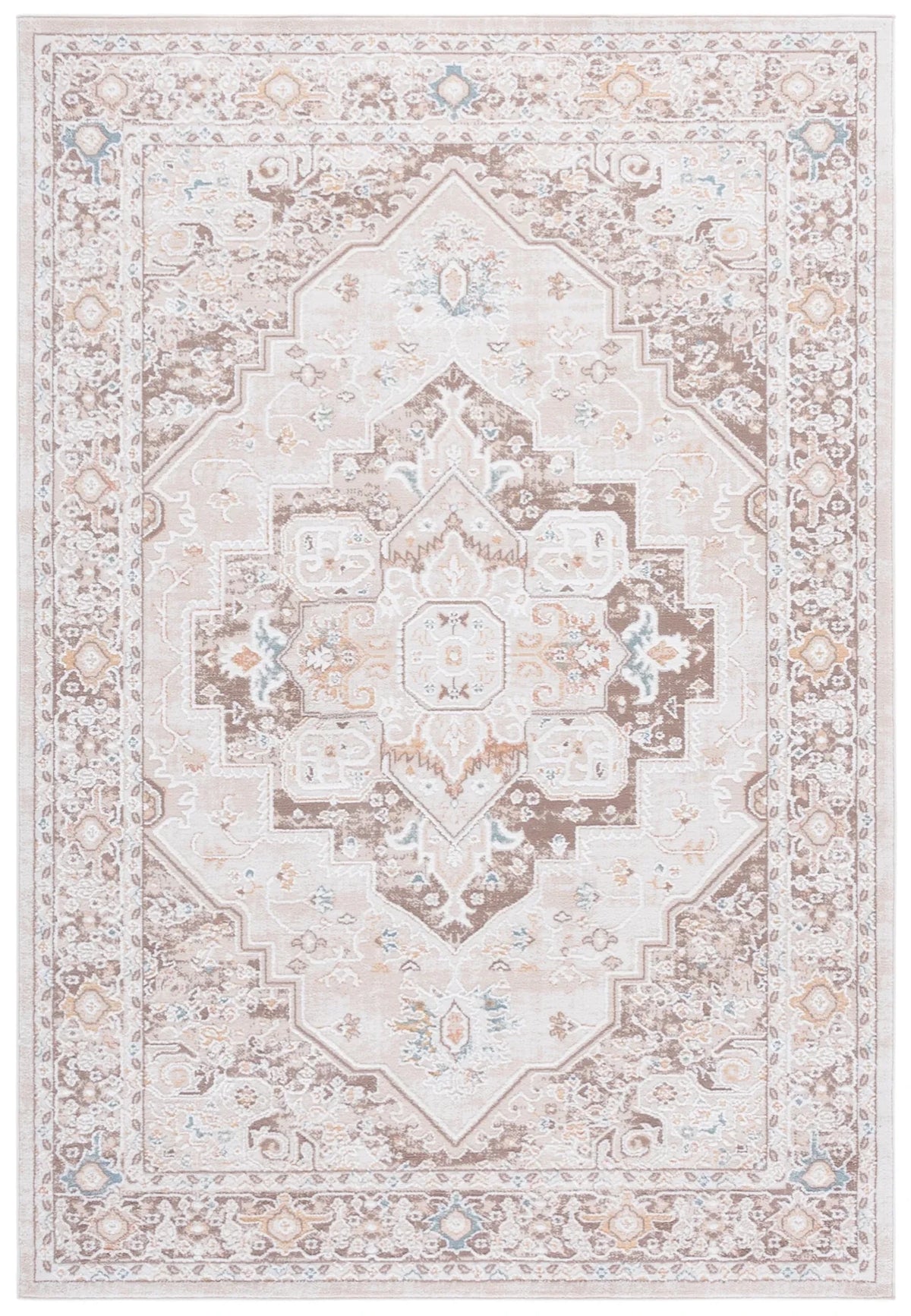 Safavieh Sydney 4'-0" x 6'-0" Rug in Beige / Brown Ivory