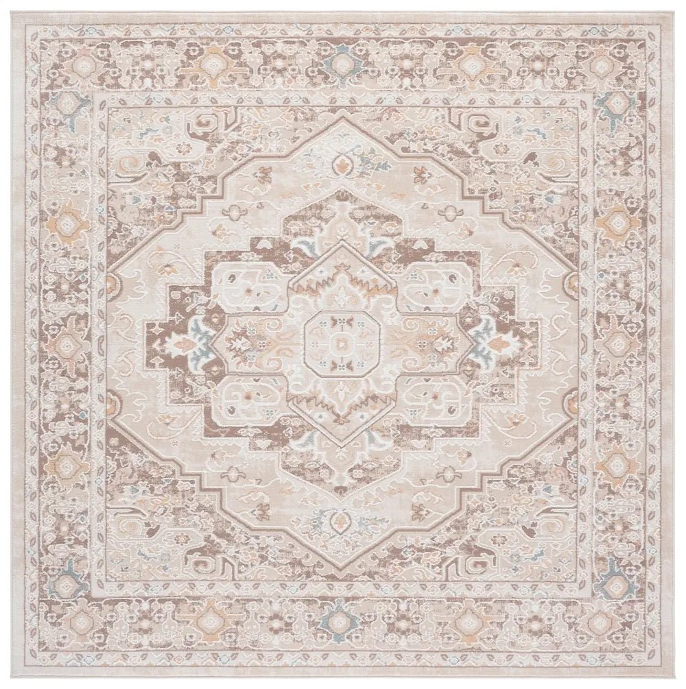Safavieh Sydney 6'-6" x 6'-6" Rug in Beige / Brown Ivory