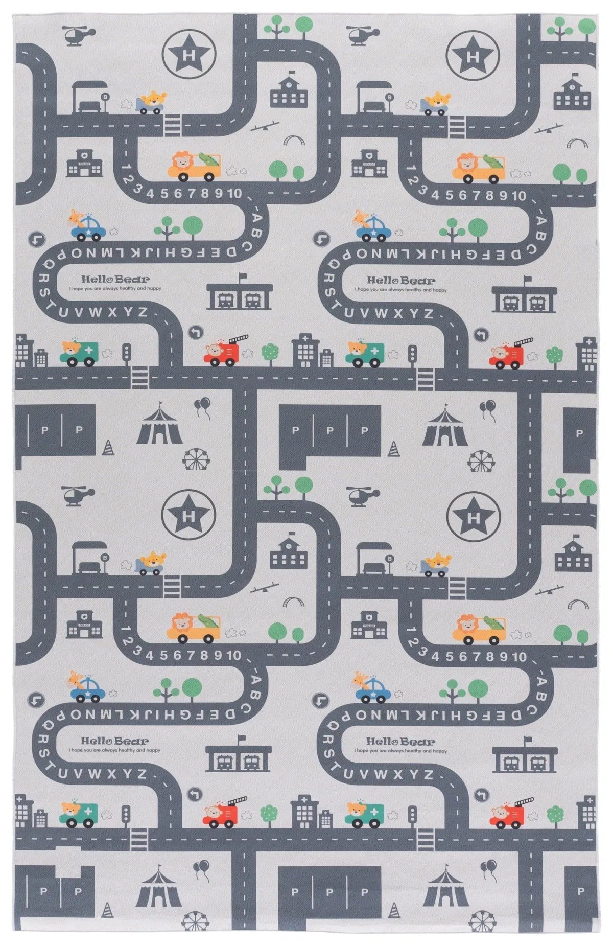 Safavieh Tacoma Kids 100 5'-0" x 8'-0" Rug in Ivory / Grey