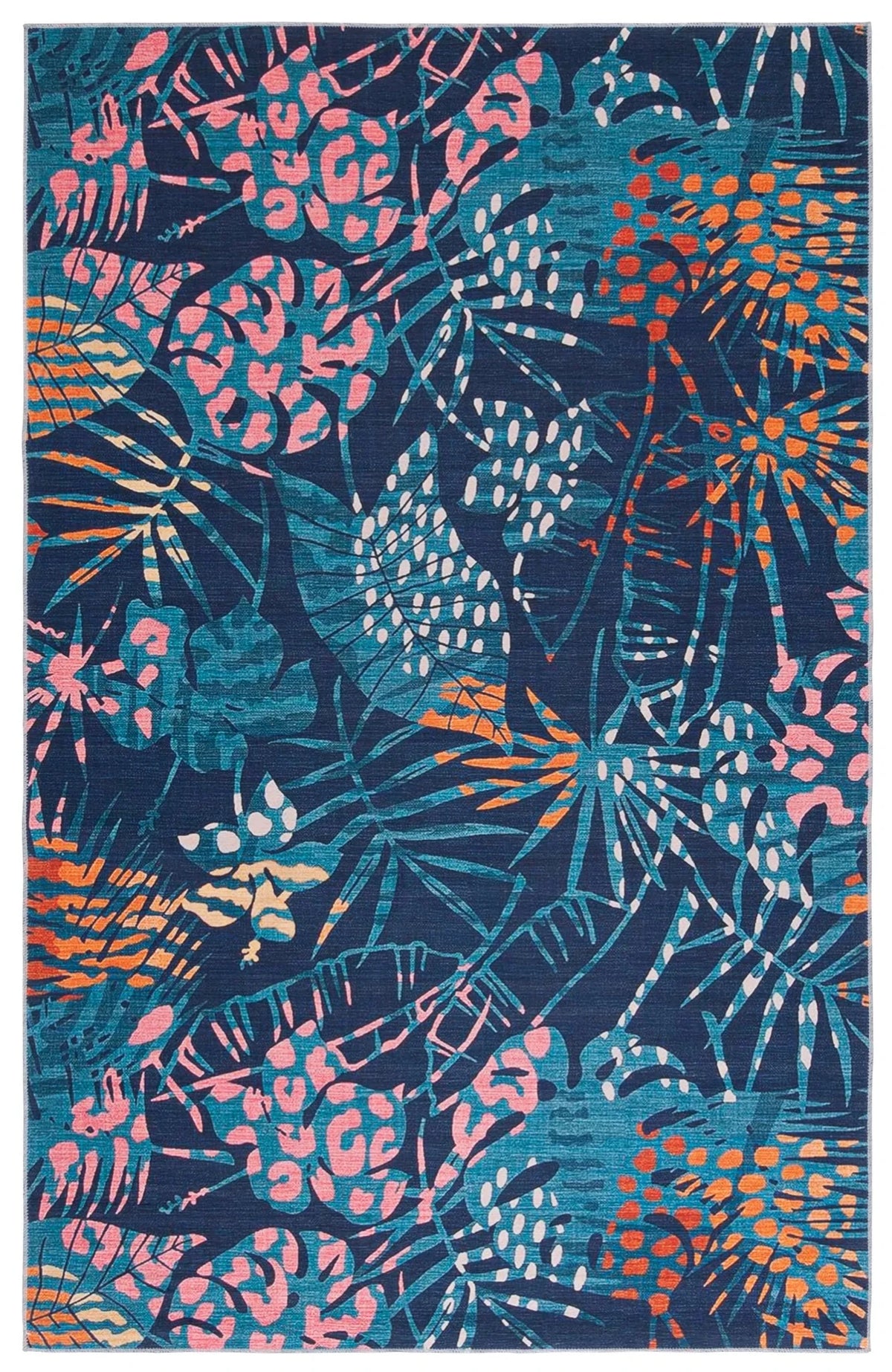 Safavieh Tacoma 4'-0" x 6'-0" Rug in Navy / Green