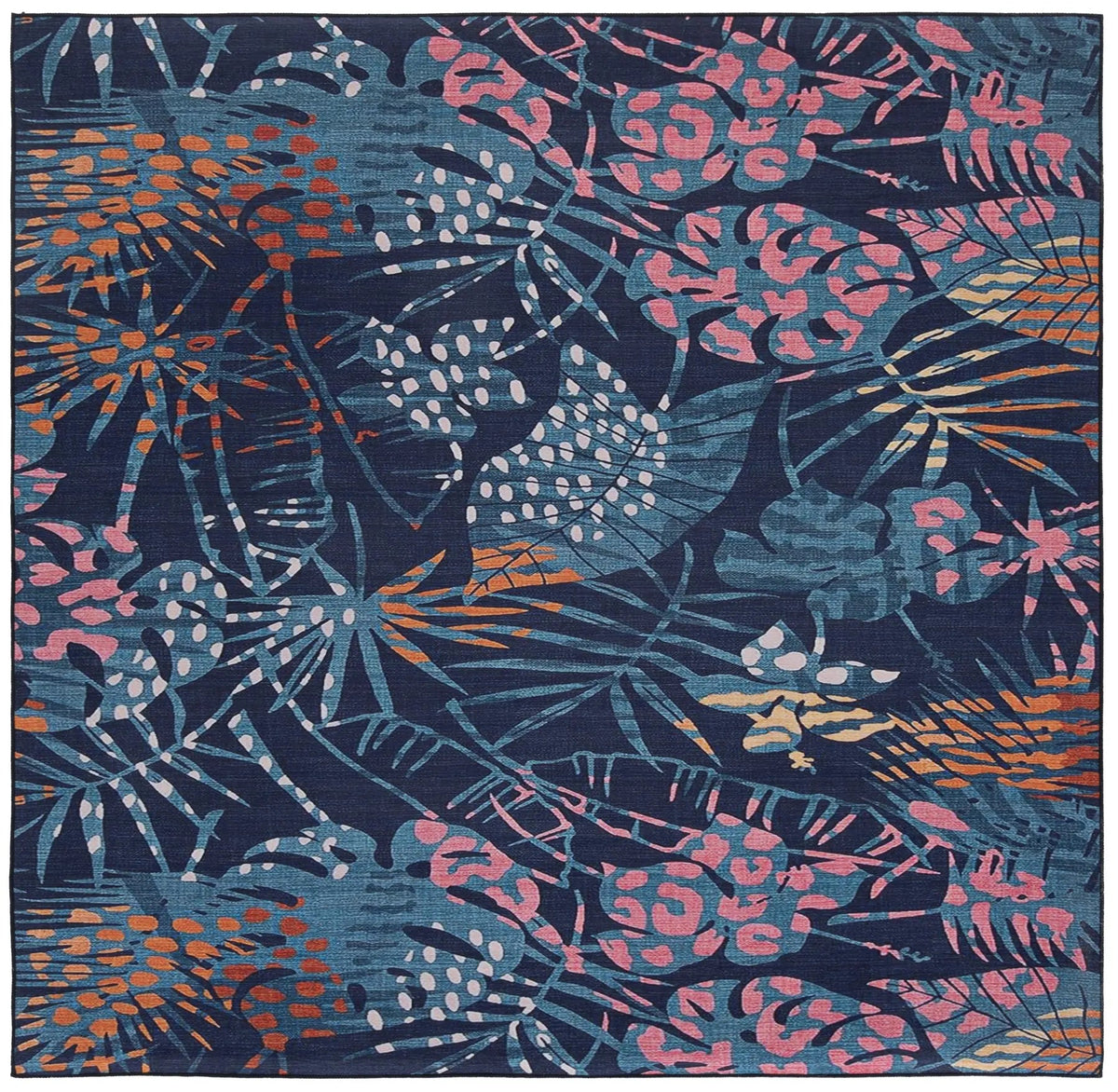 Safavieh Tacoma 6'-0" x 6'-0" Rug in Navy / Green