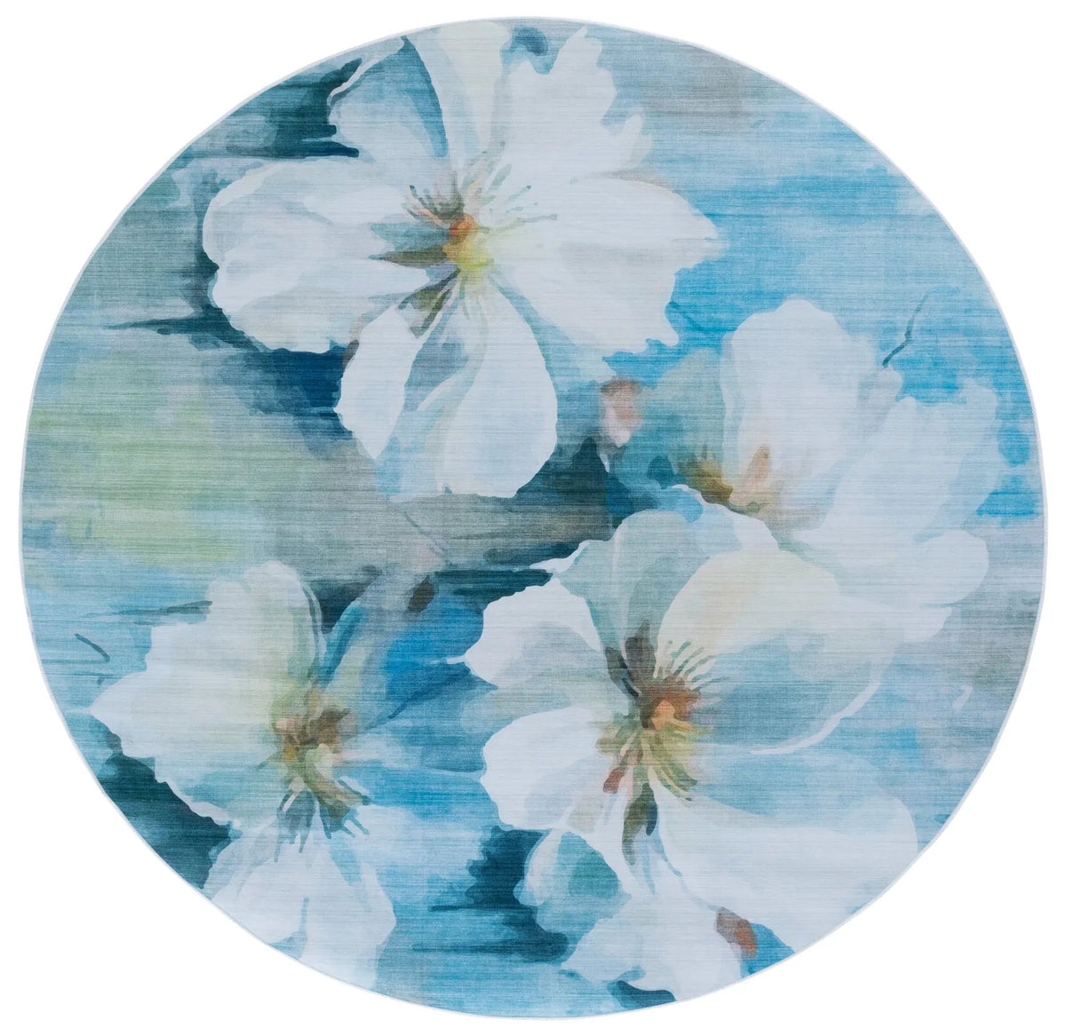 Safavieh Tacoma 6'-0" x 6'-0" Rug in Light Blue / Ivory
