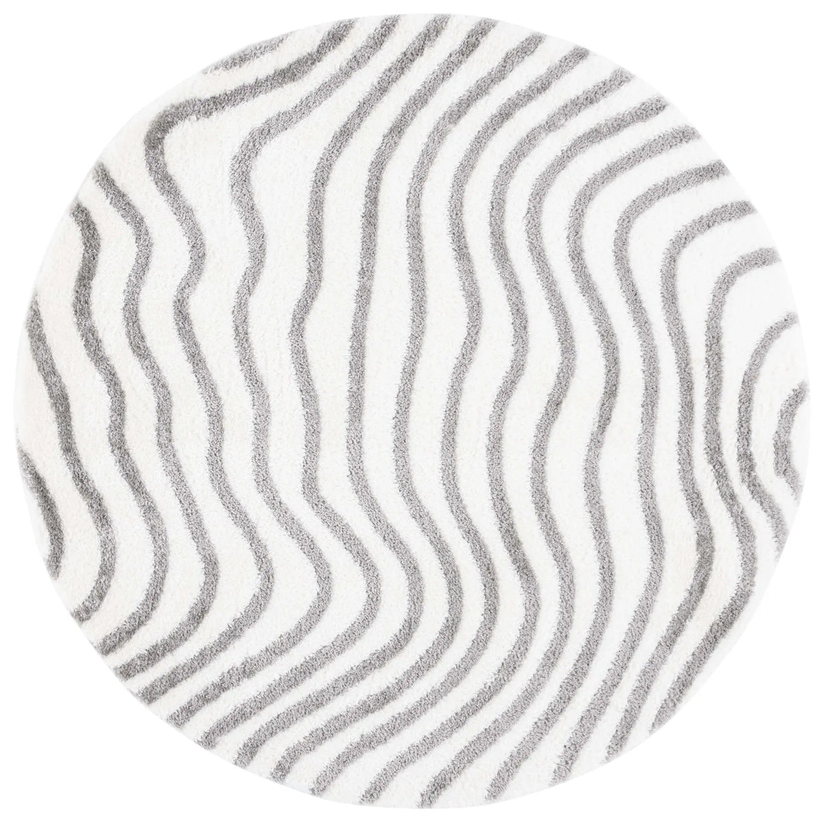 Safavieh Tahoe Shag 6'-7" x 6'-7" Rug in Ivory / Grey