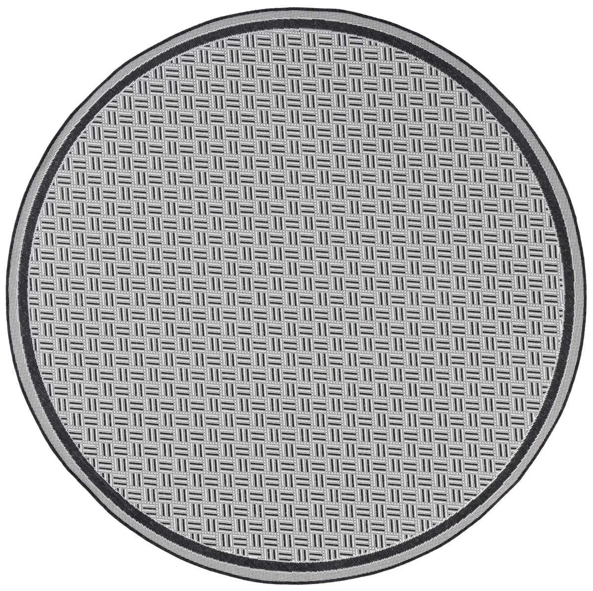 Safavieh Terrace 800 6'-7" x 6'-7" Rug in Black / White