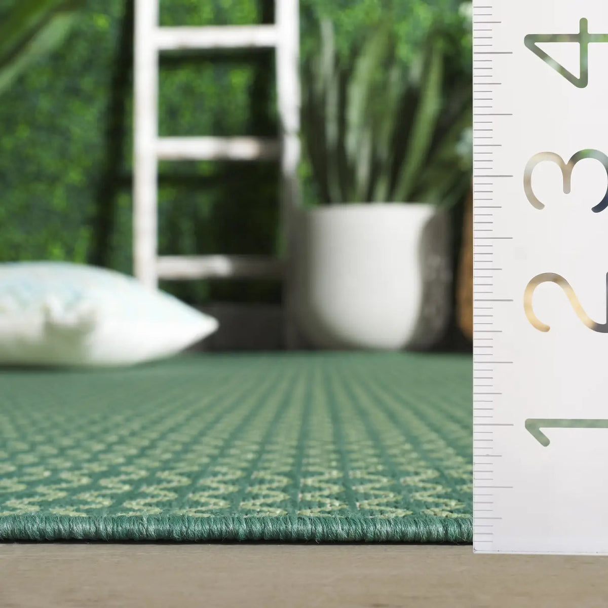 Safavieh Terrace 800 4'-0" x 6'-0" Rug in Dark Green / Light Green