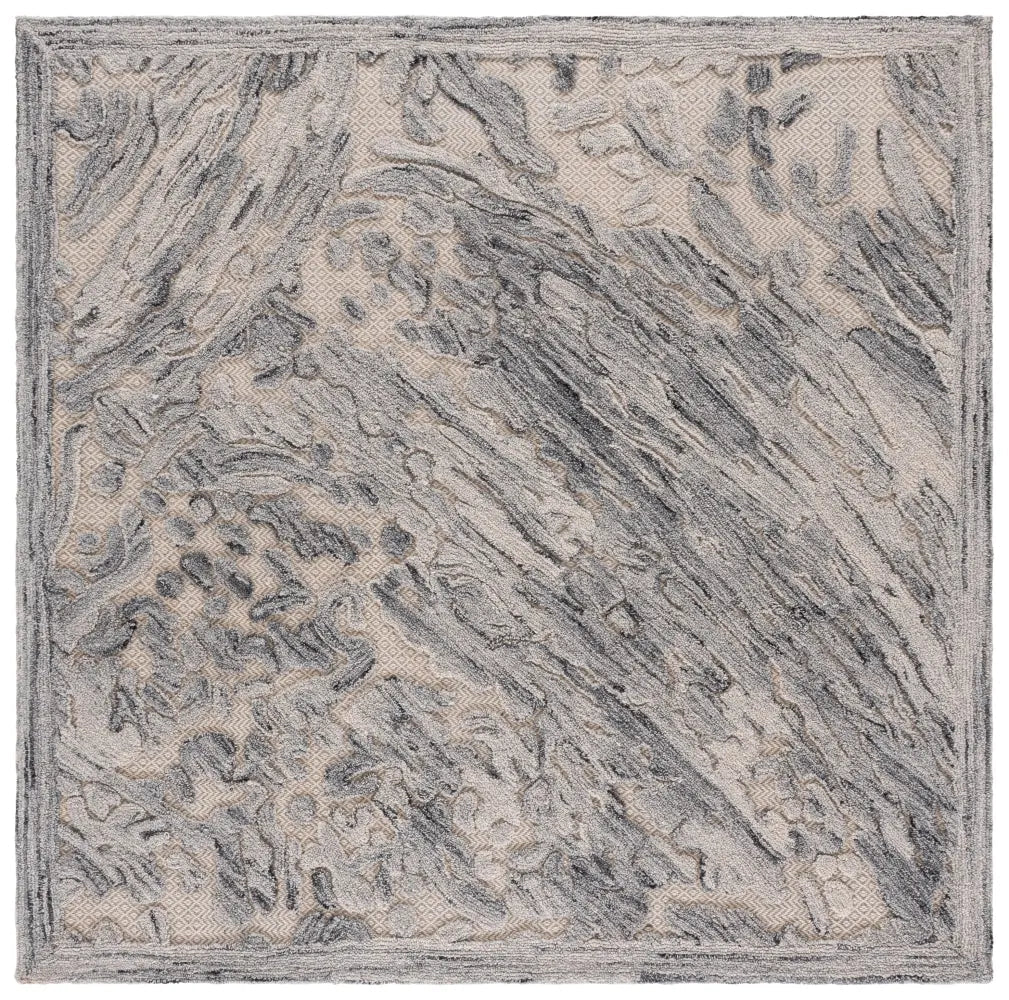 Safavieh Trace 6'-0" x 6'-0" Rug in Grey / Ivory