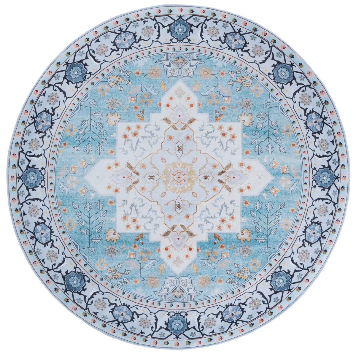 Safavieh Tucson 6'-0" x 6'-0" Rug in Aqua / Light Blue