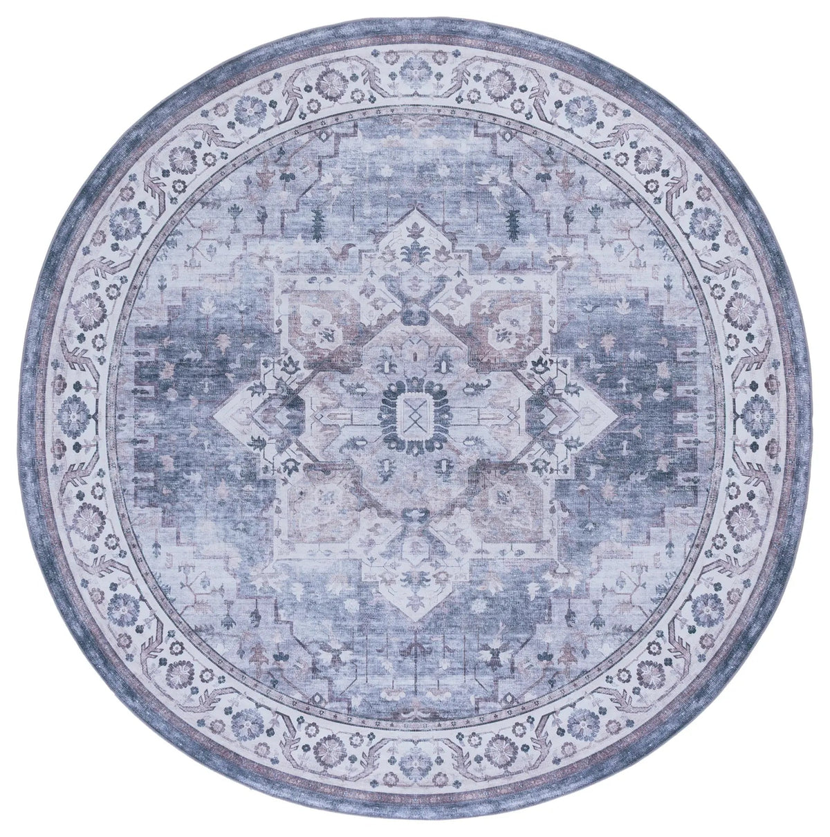 Safavieh Tucson 6'-0" x 6'-0" Rug in Grey / Light Purple