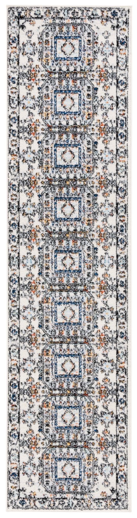 Safavieh Tulum Tul660A Ivory Grey/Blue Rust Rug.