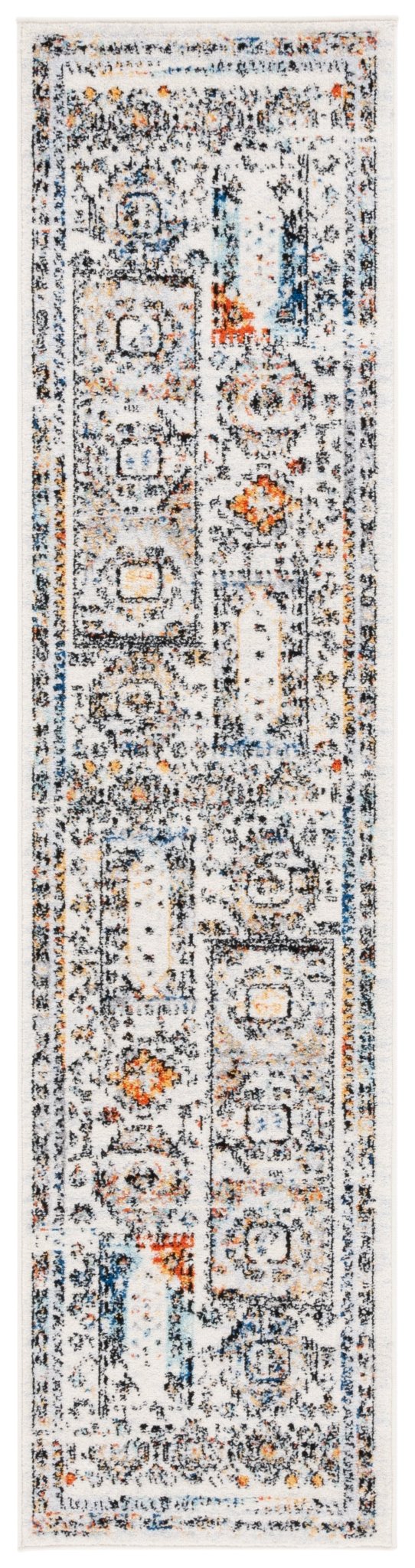 Safavieh Tulum Tul667A Ivory Grey/Blue Rust Rug.