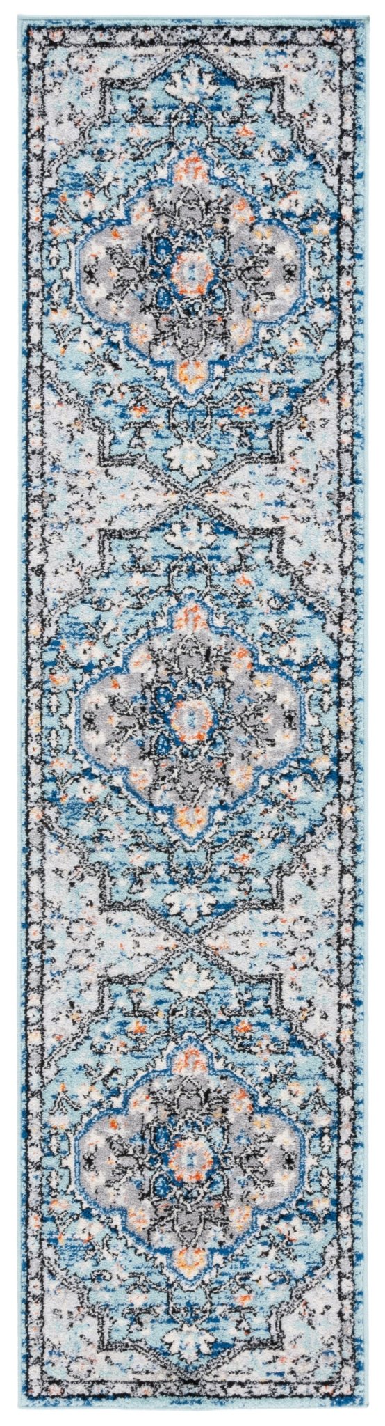 Safavieh Tulum Tul668M Blue Grey/Rust Rug.