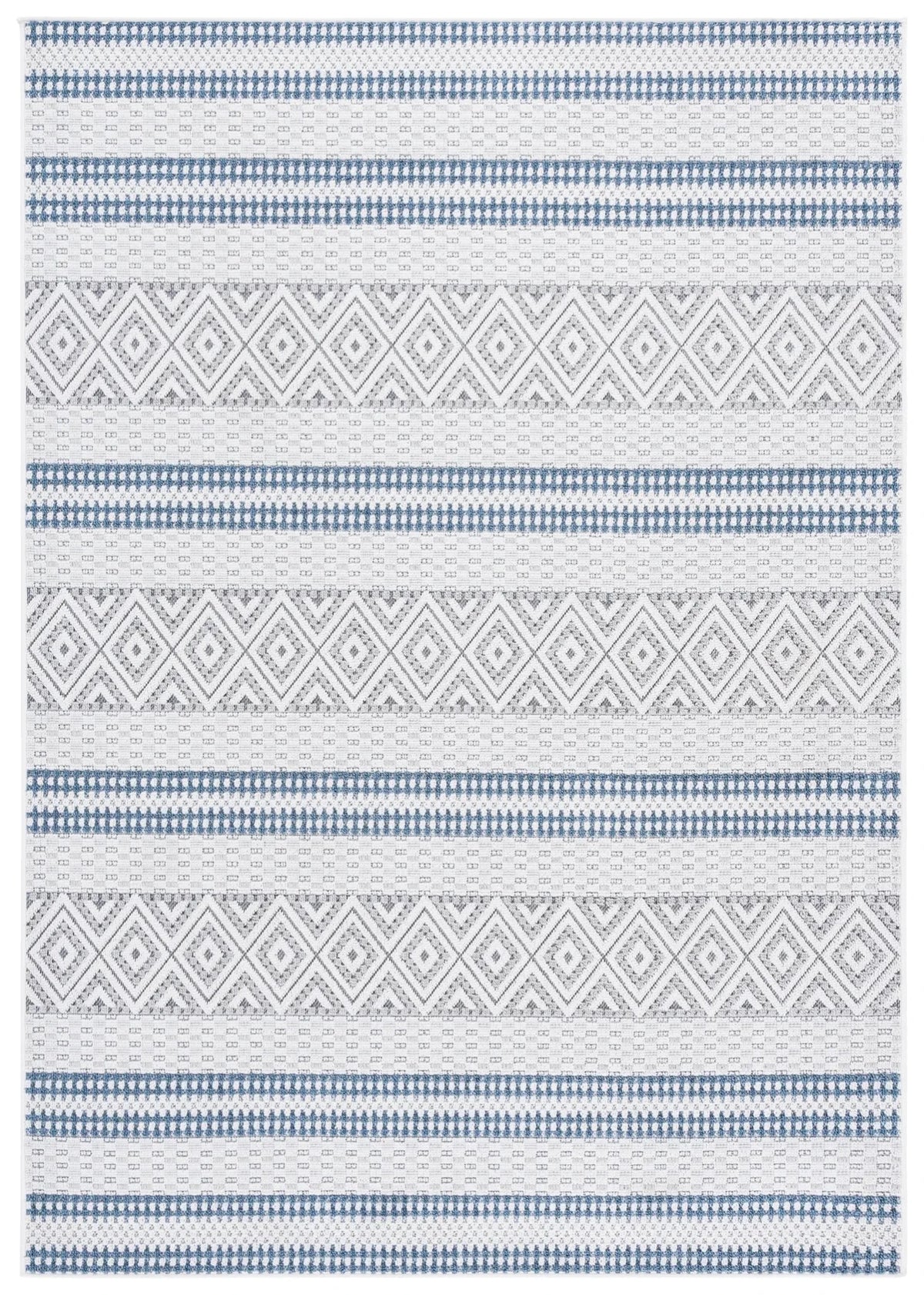 Safavieh Veranda 4'-0" x 6'-0" Rug in Ivory / Blue Grey