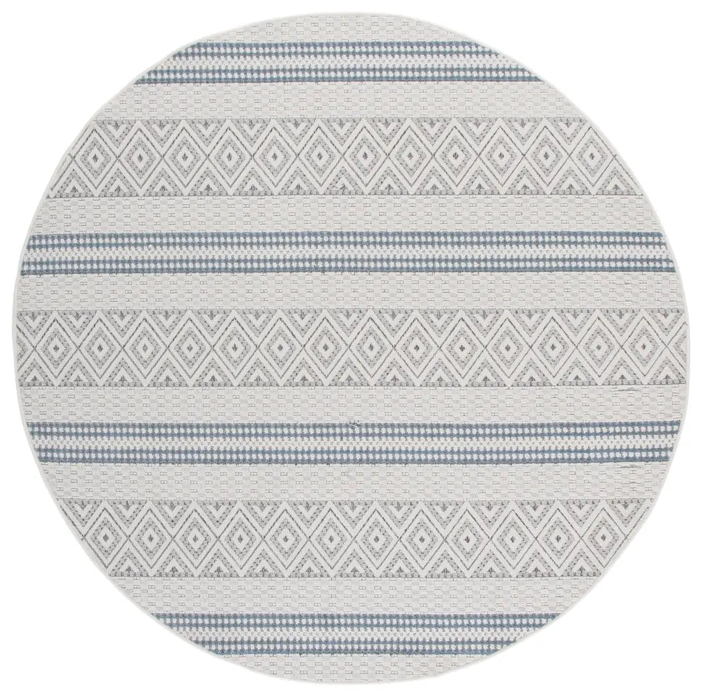 Safavieh Veranda 6'-7" x 6'-7" Rug in Ivory / Blue Grey