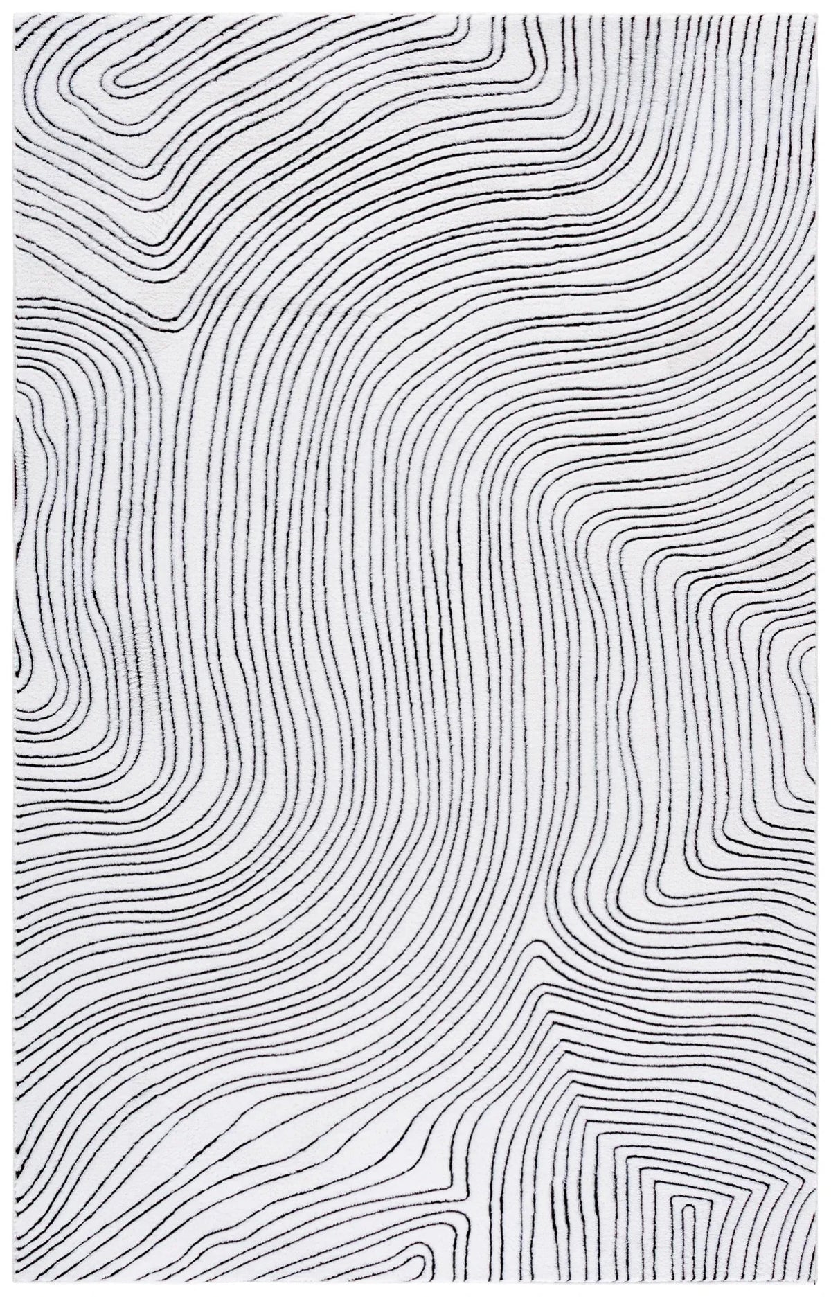 Safavieh Versailles 4'-0" x 6'-0" Rug in Ivory / Black