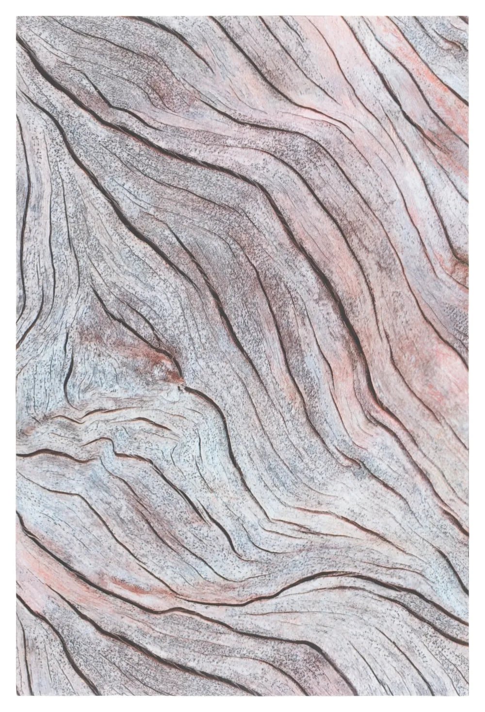 Safavieh Vinyl Floor 1'-8" x 2'-6" Rug in Grey / Rust